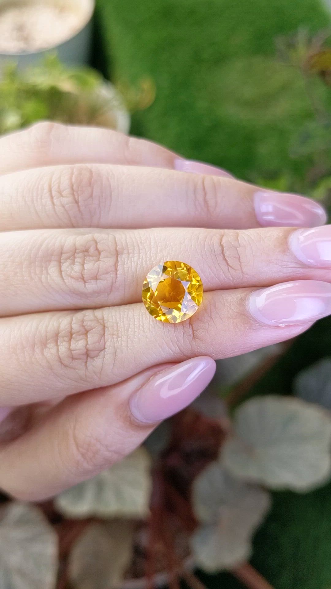 5.23 Ct. Yellow Citrine from Brazil Size Video