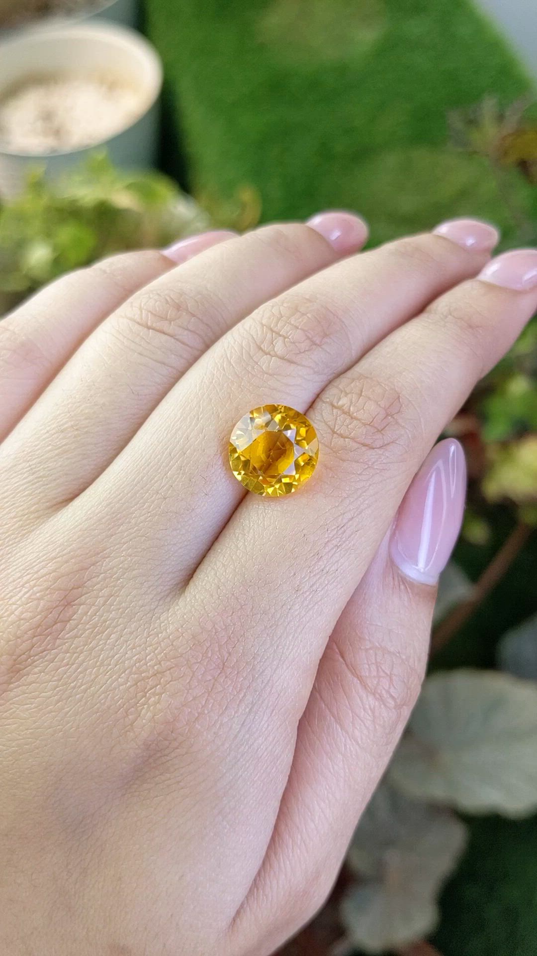 5.23 Ct. Yellow Citrine from Brazil Size Video