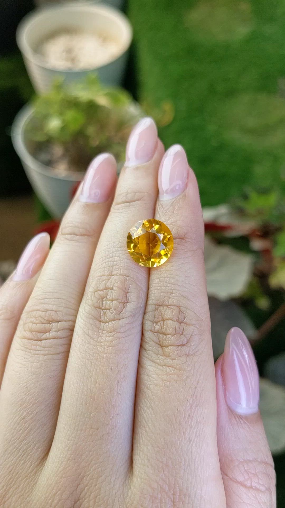5.23 Ct. Yellow Citrine from Brazil Size Video
