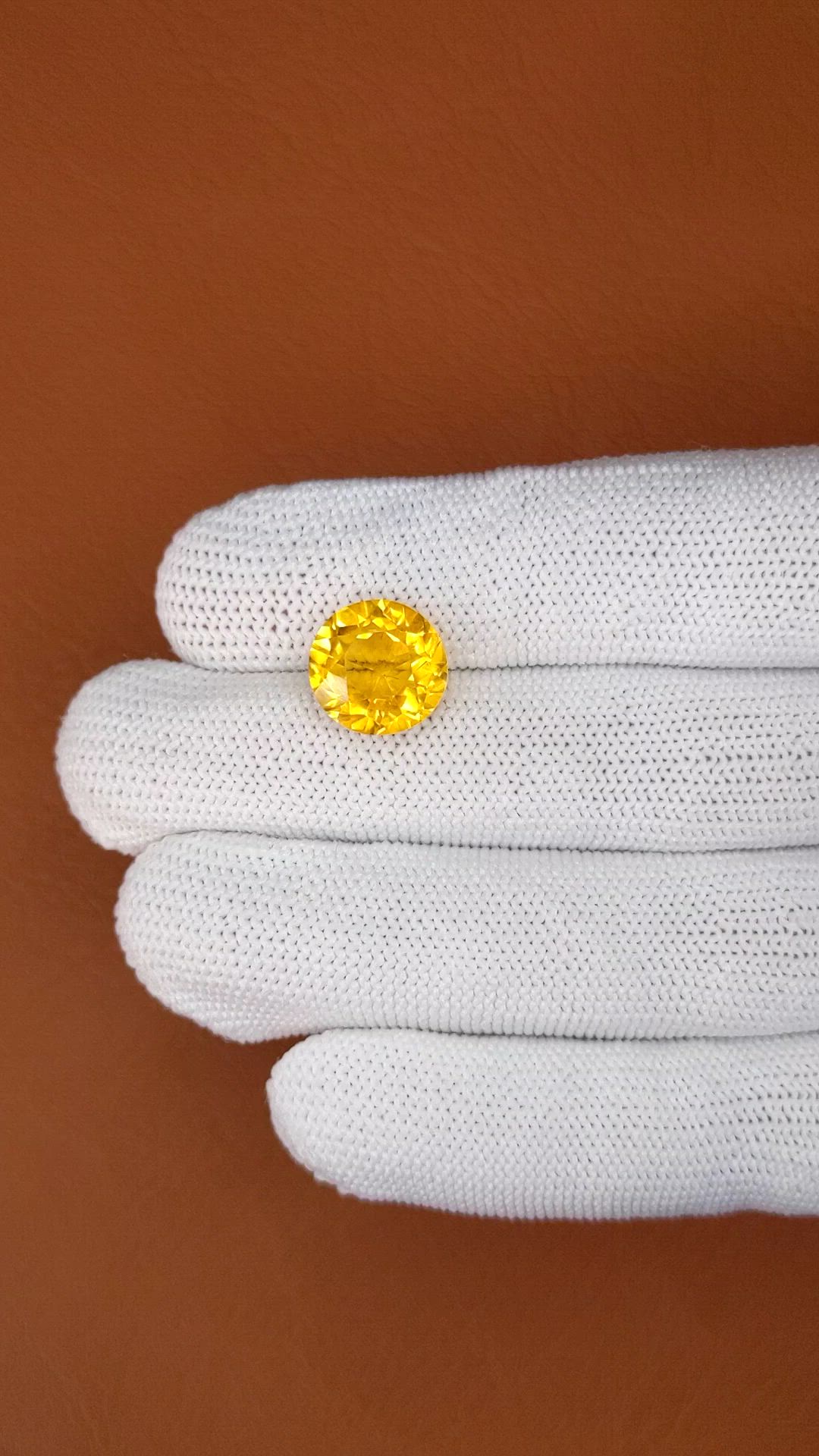 5.23 Ct. Yellow Citrine from Brazil Size Video