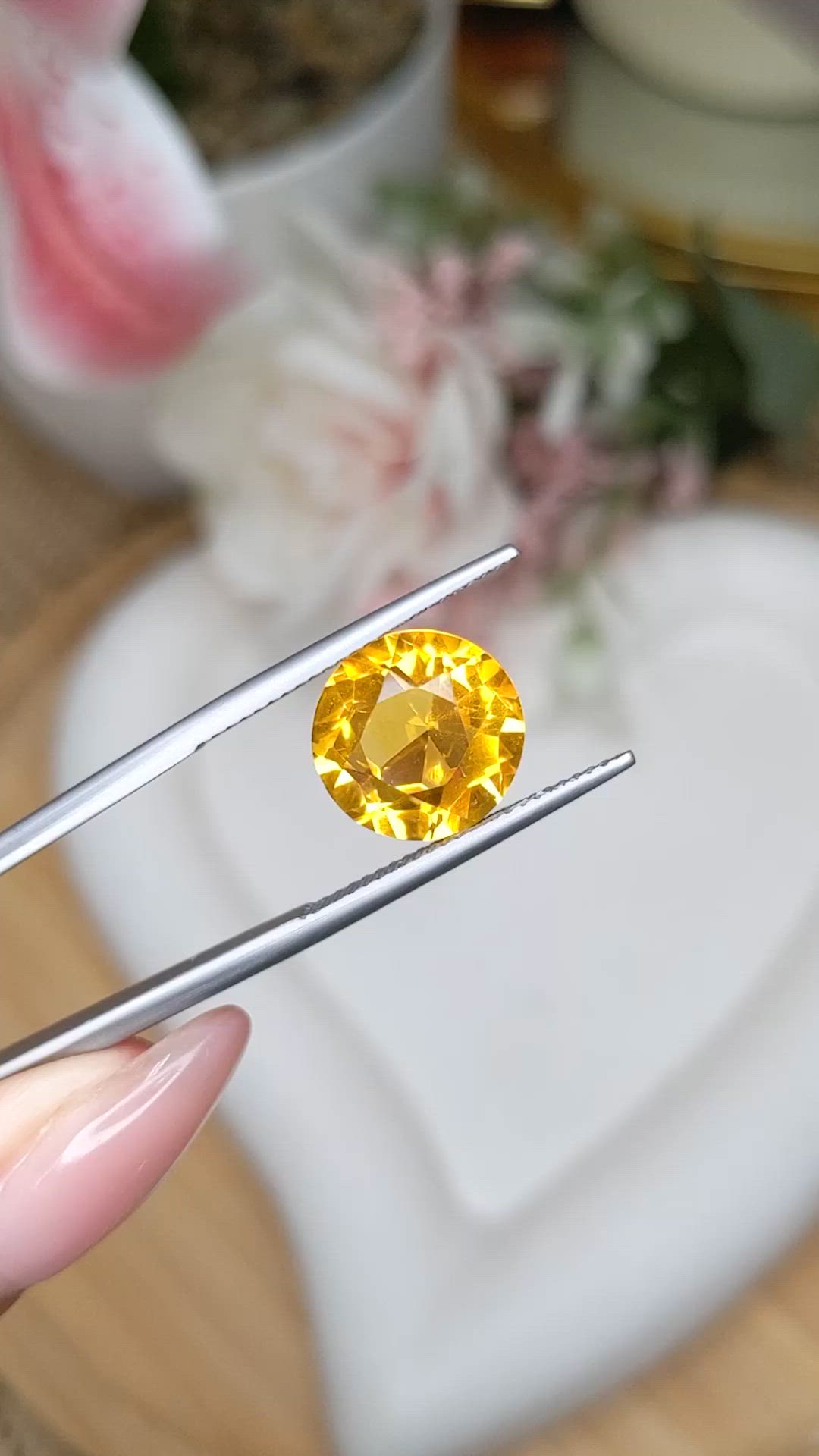 5.23 Ct. Yellow Citrine from Brazil Size Video