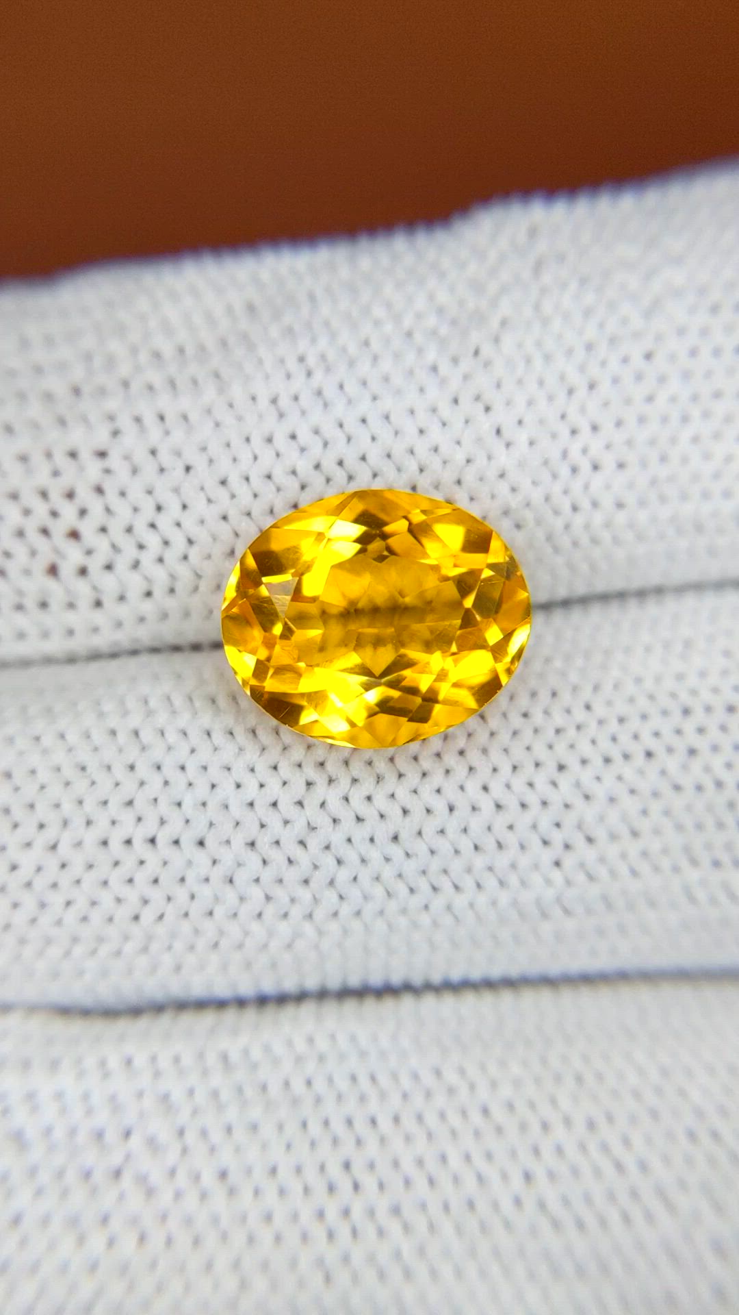 5.25 Ct. Yellow Citrine from Brazil Size Video