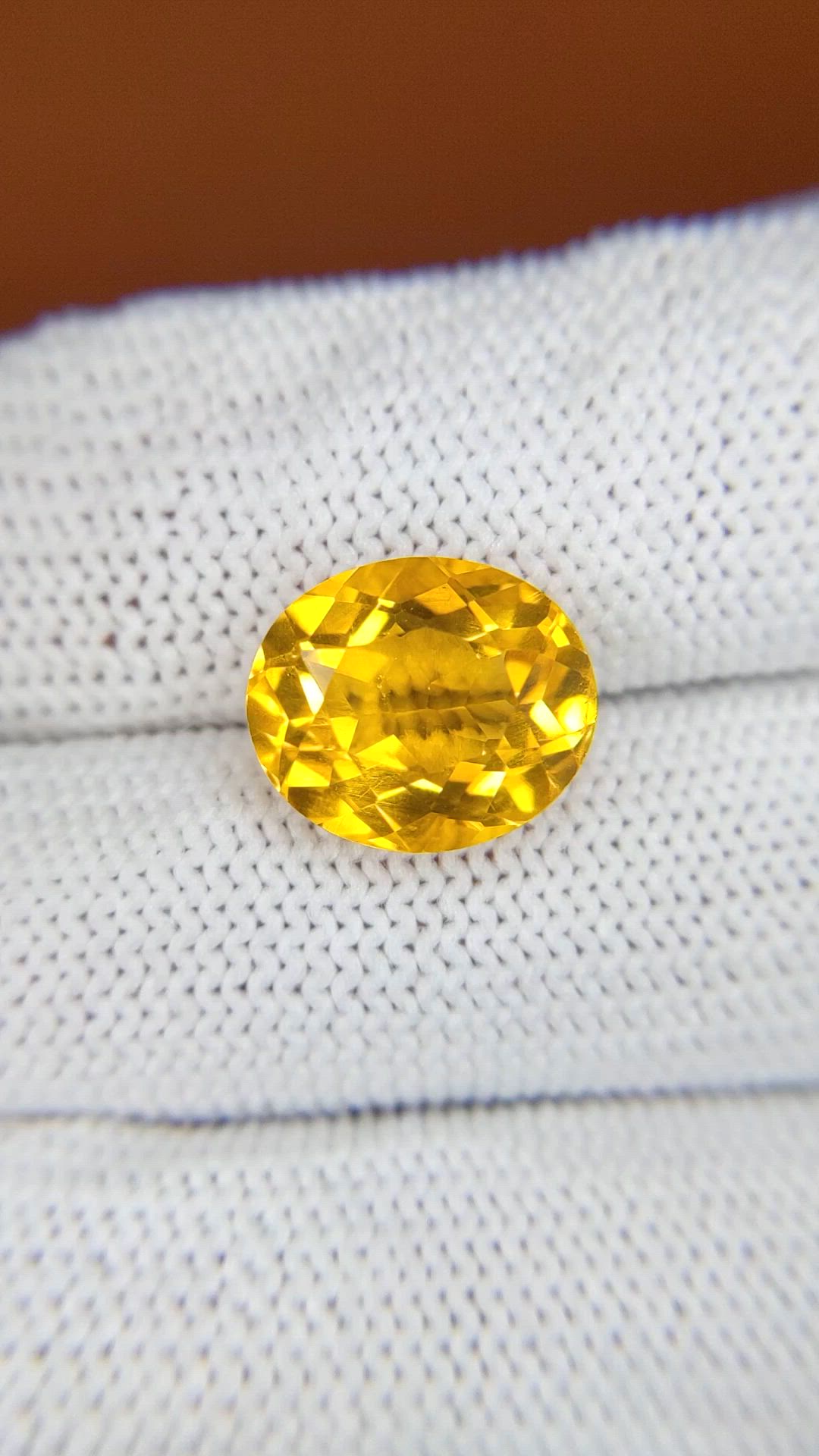 5.42 Ct. Yellow Citrine from Brazil Size Video