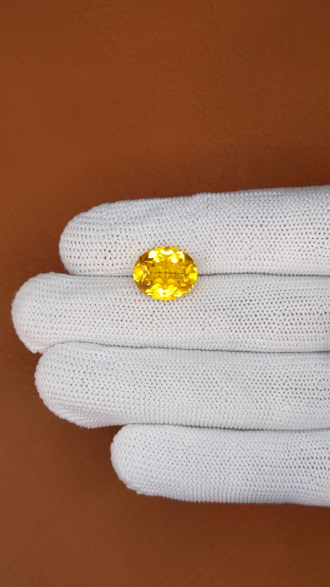 5.57 Ct. Yellow Citrine from Brazil Size Video