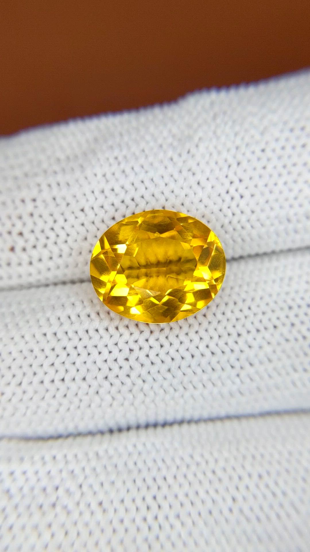 5.57 Ct. Yellow Citrine from Brazil Size Video
