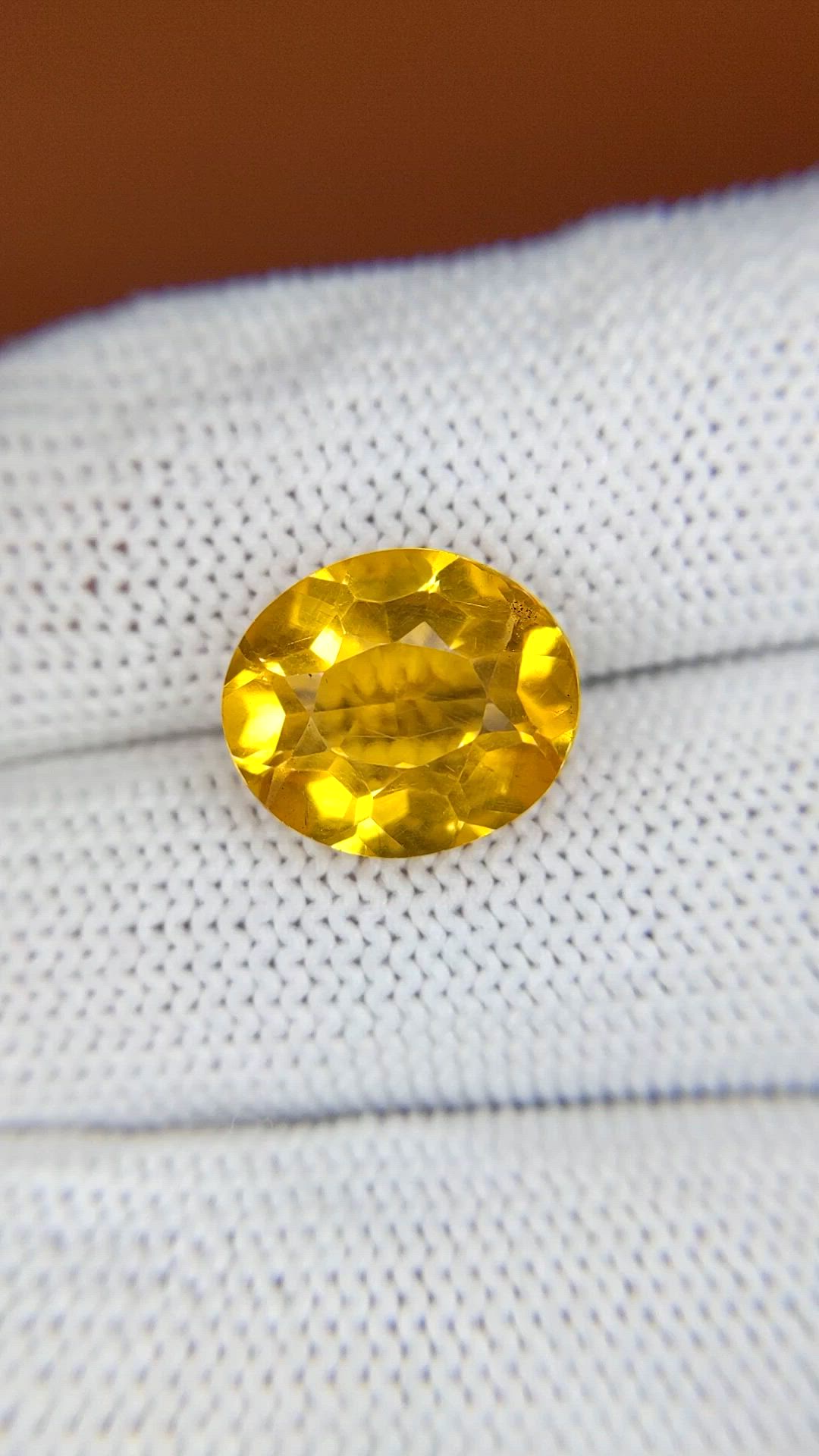 5.76 Ct. Yellow Citrine from Brazil Size Video