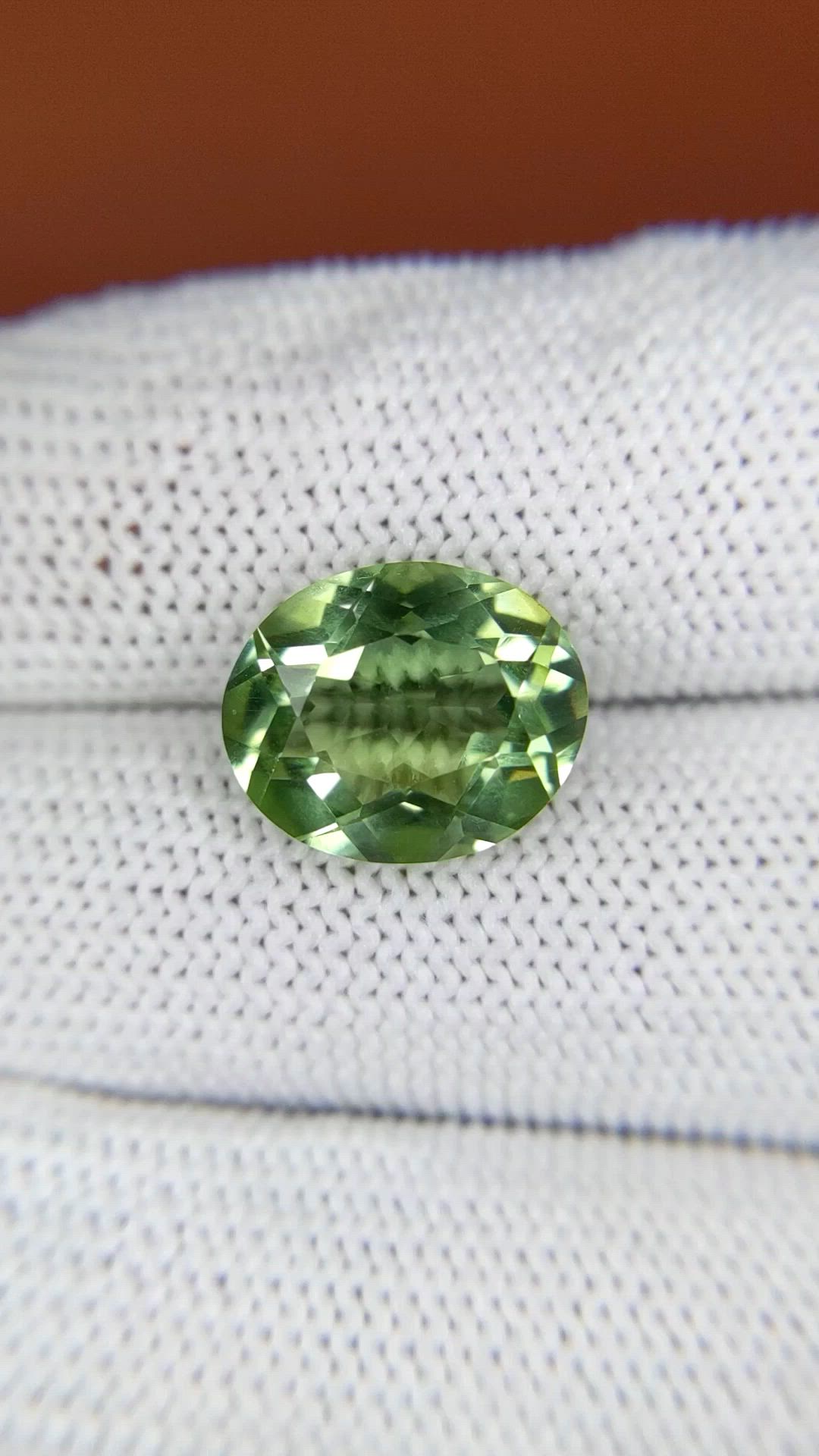 5.83 Ct. Green Prasiolite from Brazil Size Video