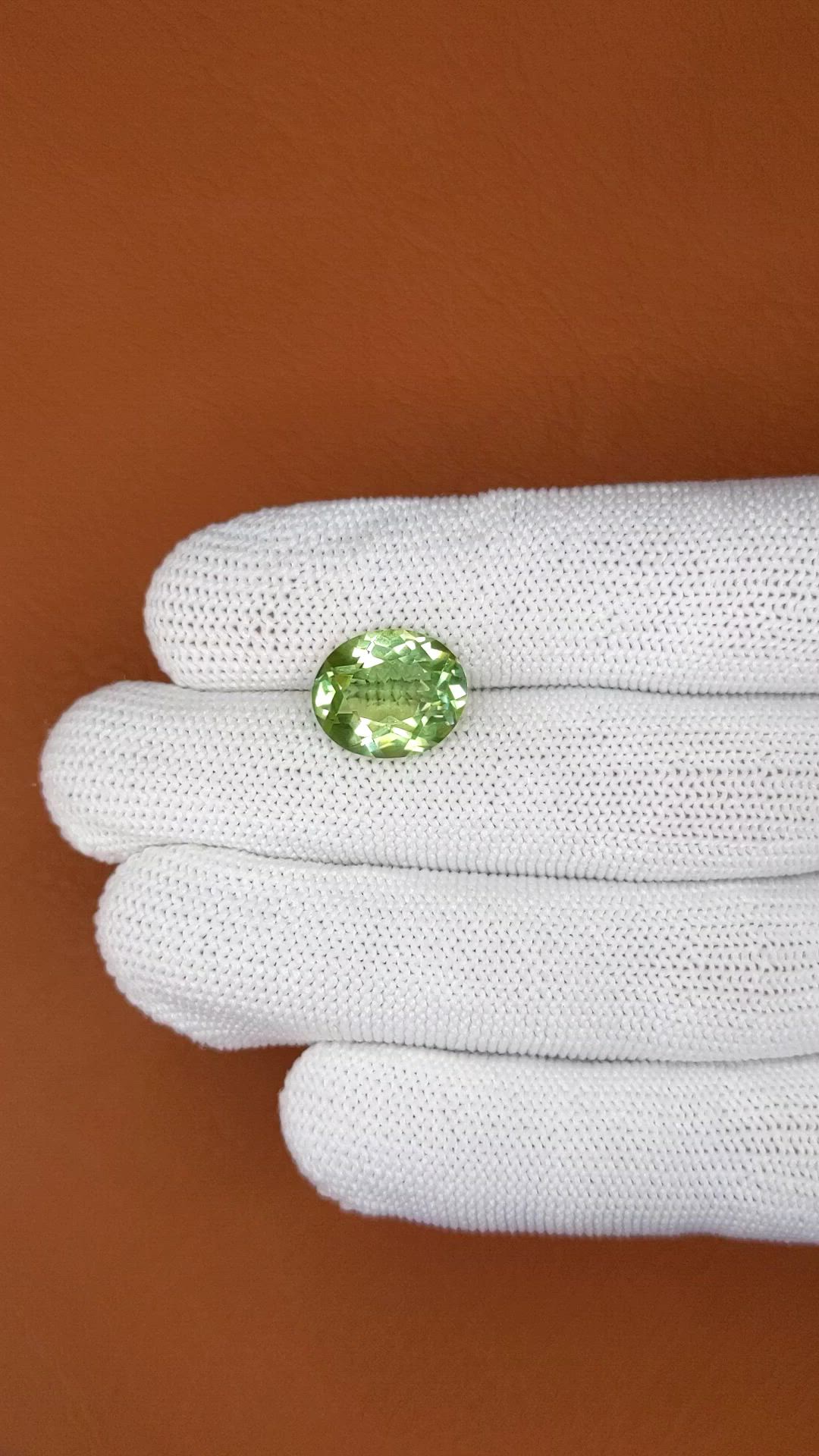 5.83 Ct. Green Prasiolite from Brazil Size Video