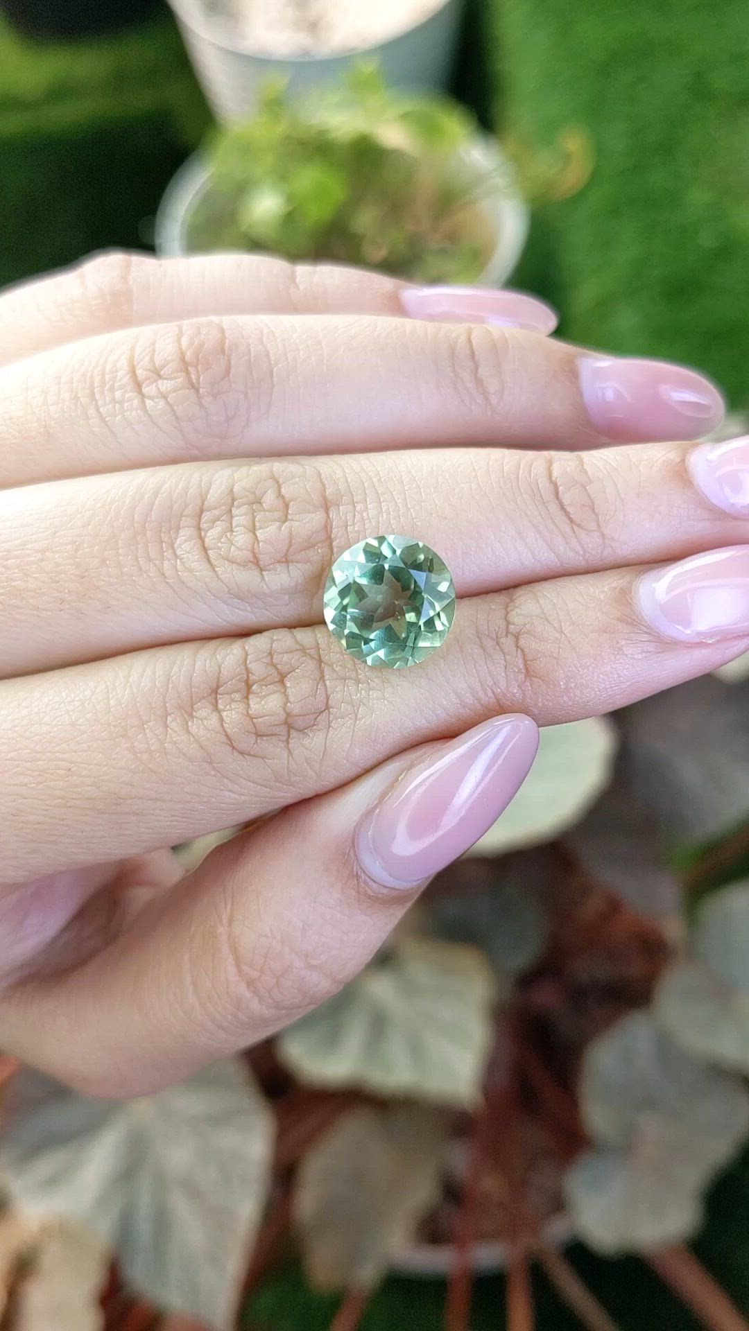 5.24 Ct. Green Prasiolite from Brazil Size Video