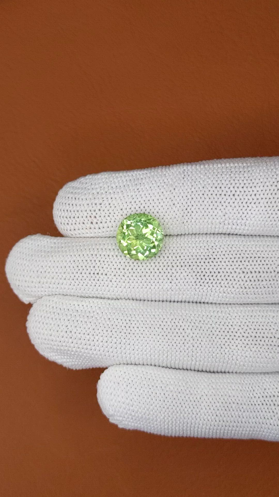 5.07 Ct. Yellowish Green Prasiolite from Brazil Size Video