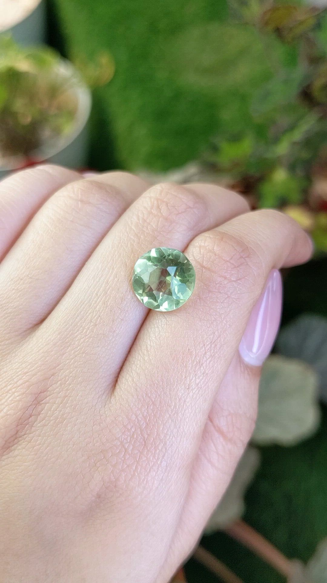 5.76 Ct. Green Prasiolite from Brazil Size Video