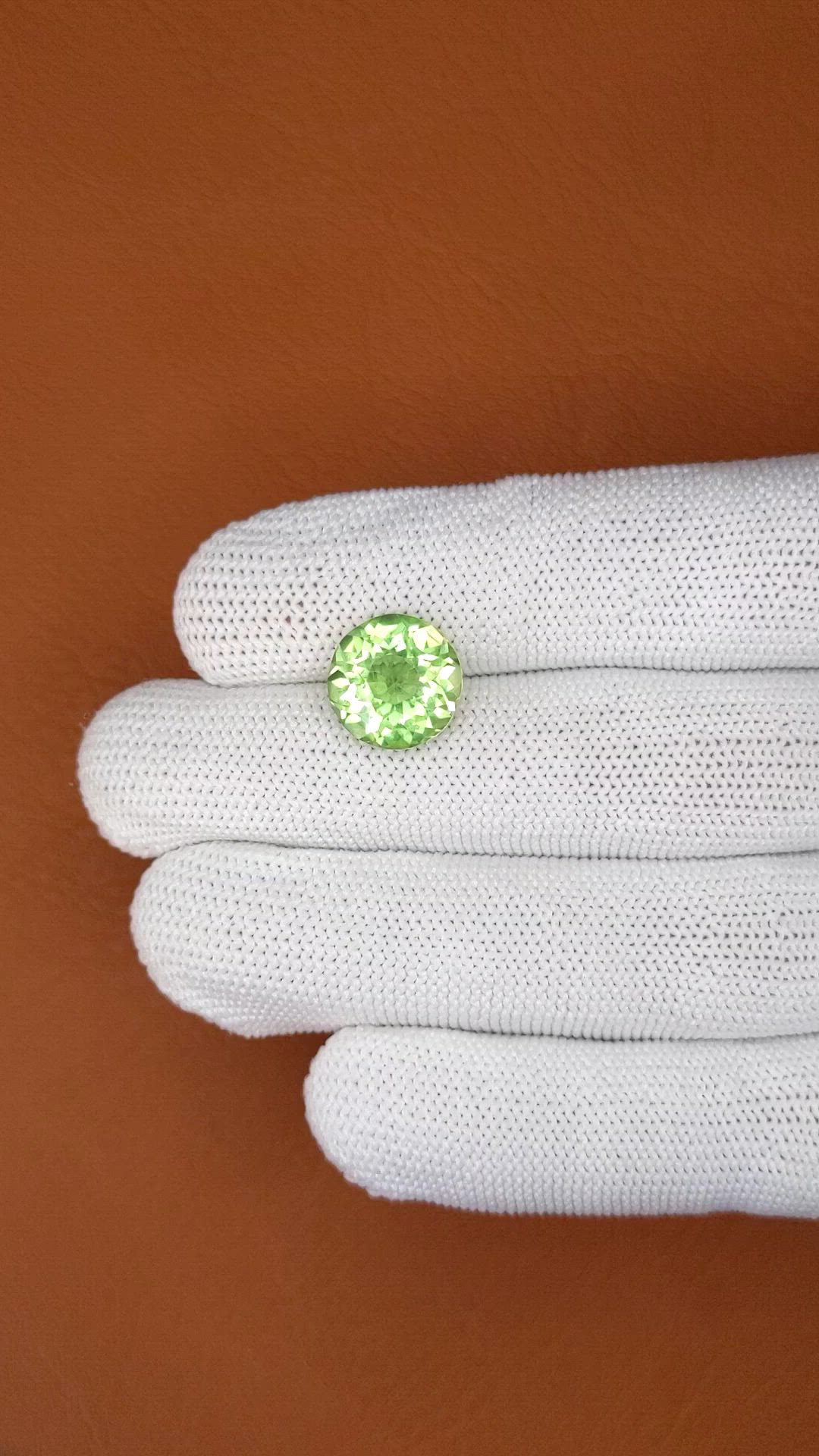 5.76 Ct. Green Prasiolite from Brazil Size Video