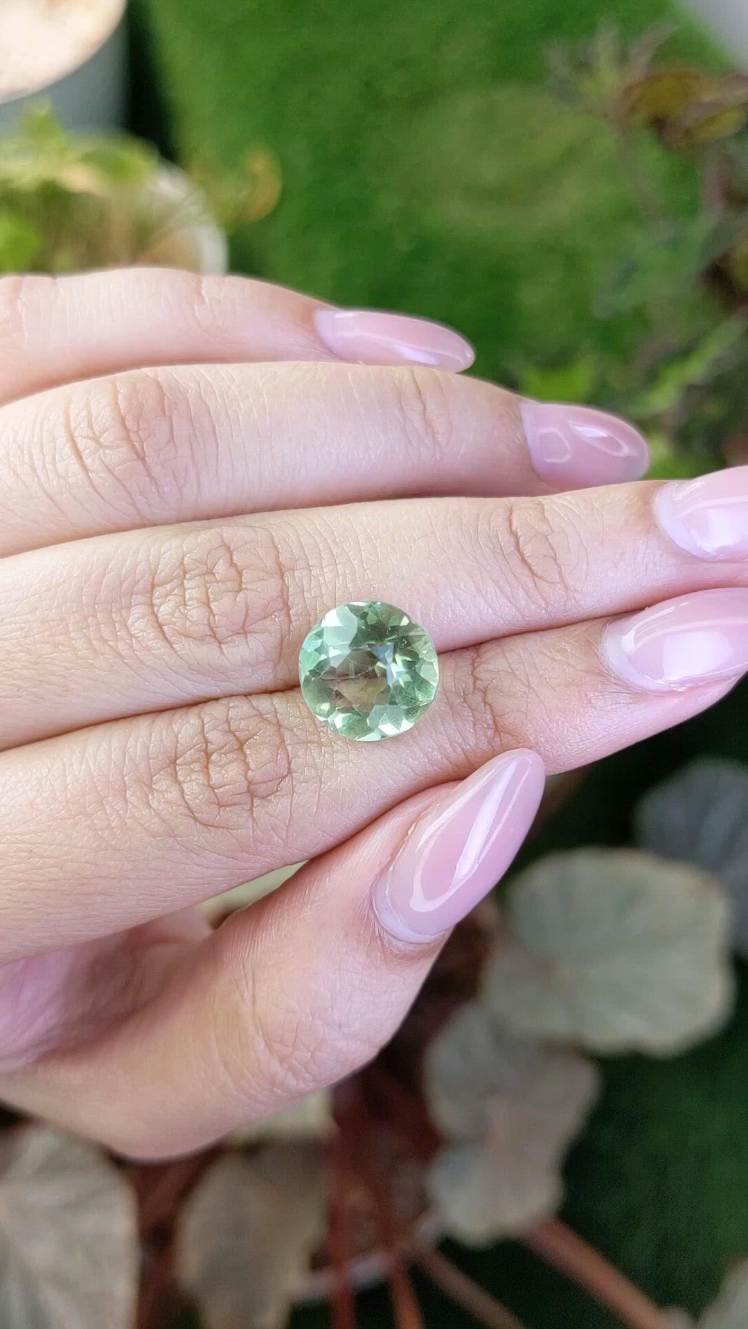 5.76 Ct. Green Prasiolite from Brazil Size Video