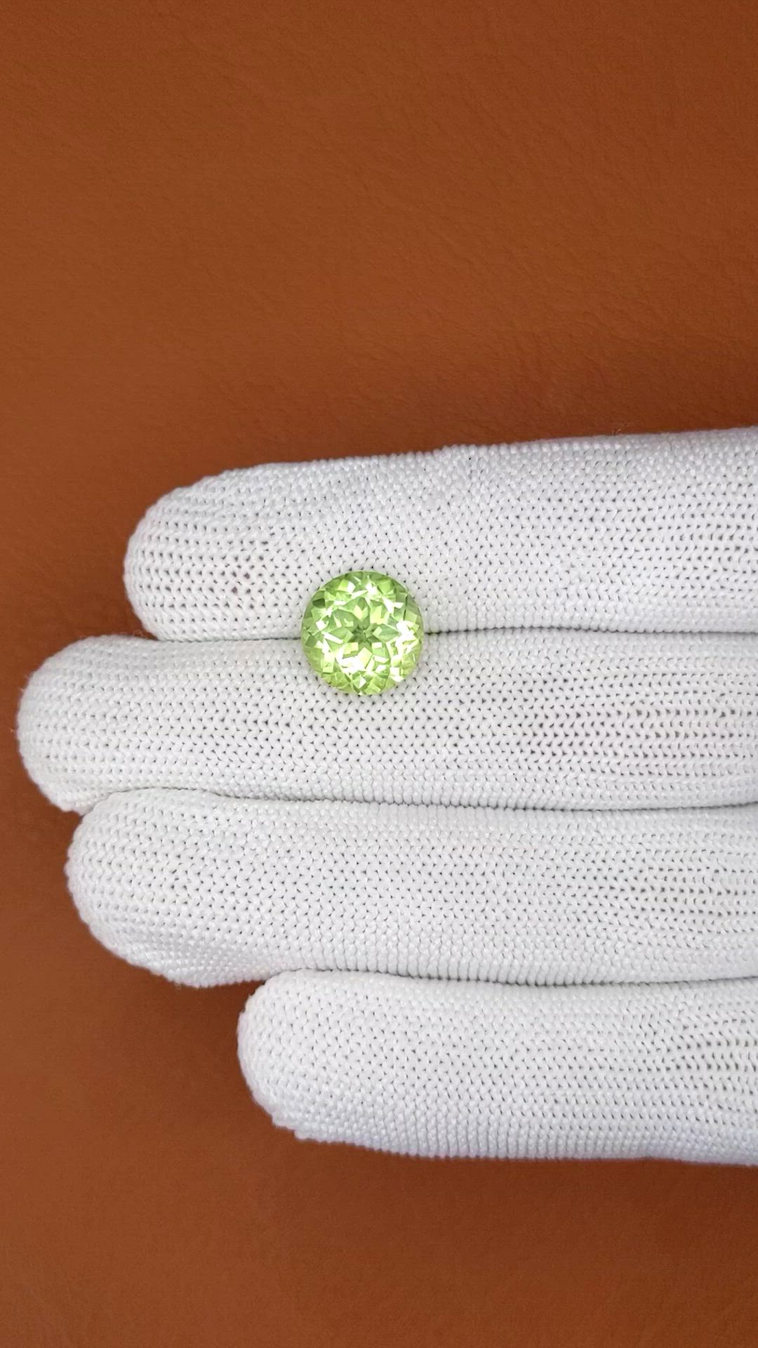 5.10 Ct. Yellowish Green Prasiolite from Brazil Size Video