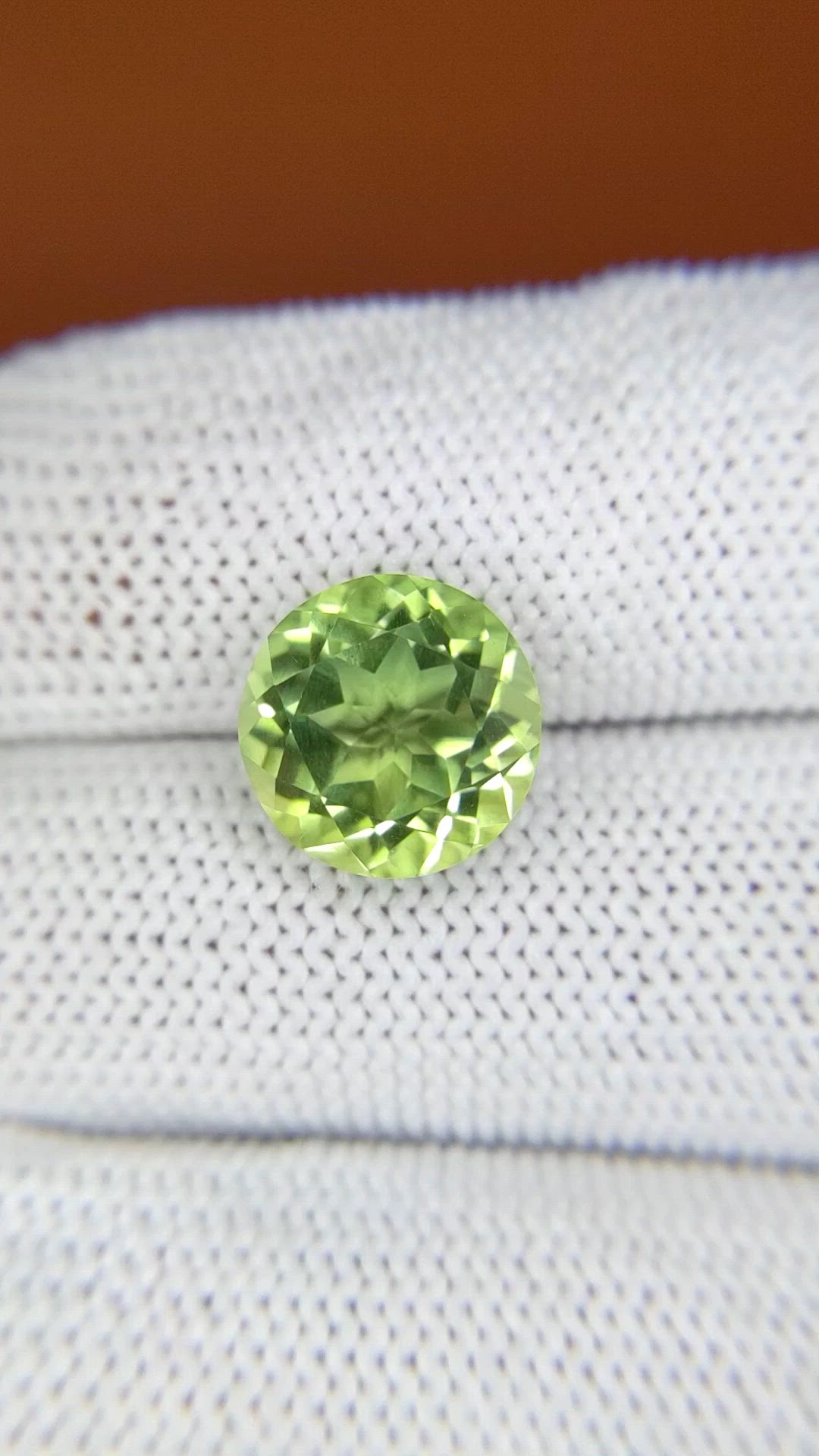 5.10 Ct. Yellowish Green Prasiolite from Brazil Size Video