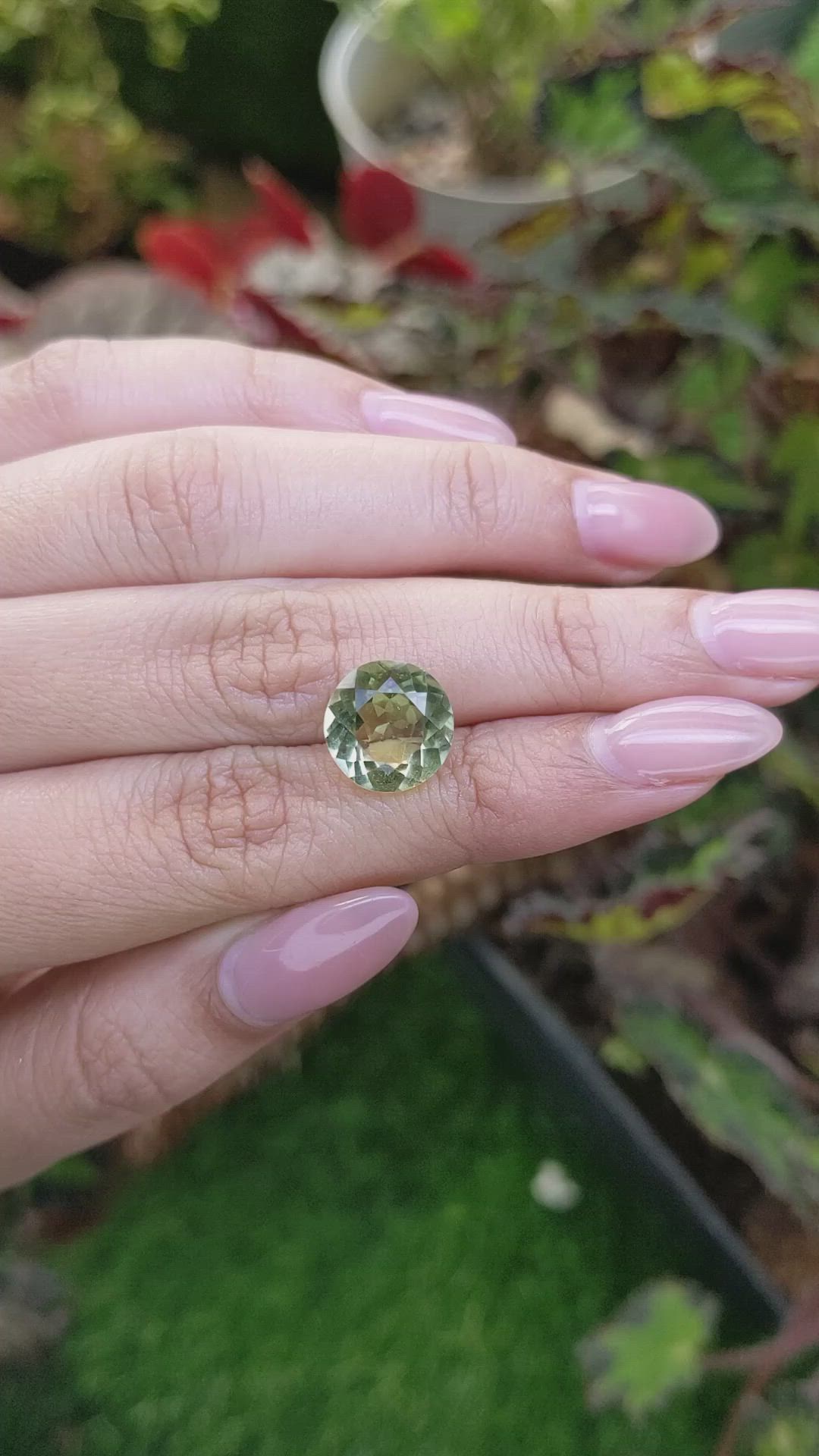 5.01 Ct. Yellowish Green Prasiolite from Brazil Size Video