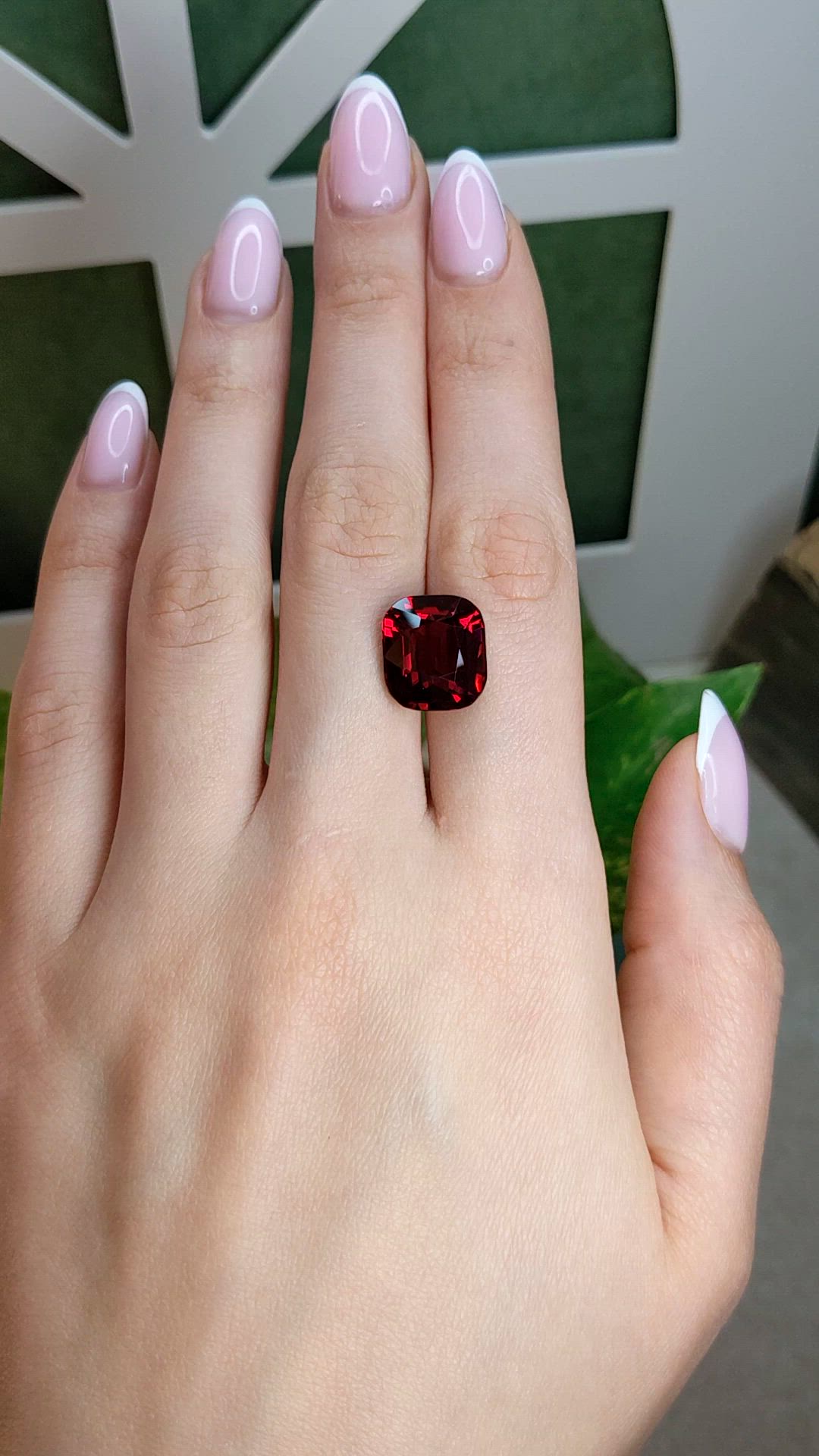 13.14 Ct. Red Garnet from Ceylon (Sri Lanka) Size Video