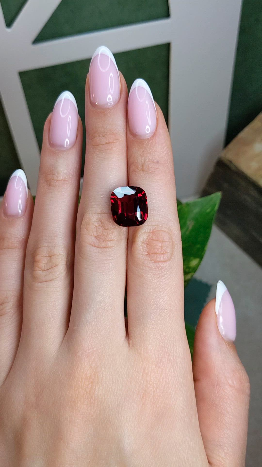 13.14 Ct. Red Garnet from Ceylon (Sri Lanka) Size Video