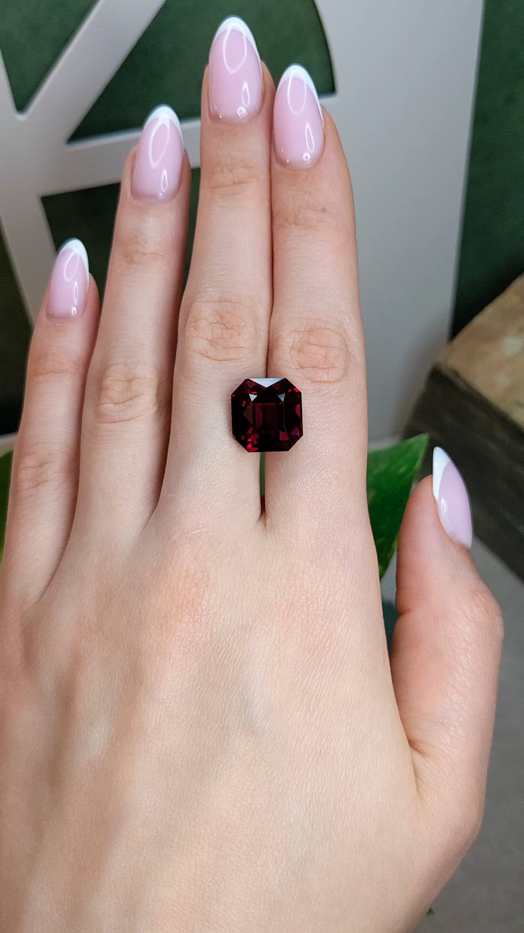 14.69 Ct. Red Garnet from Ceylon (Sri Lanka) Size Video