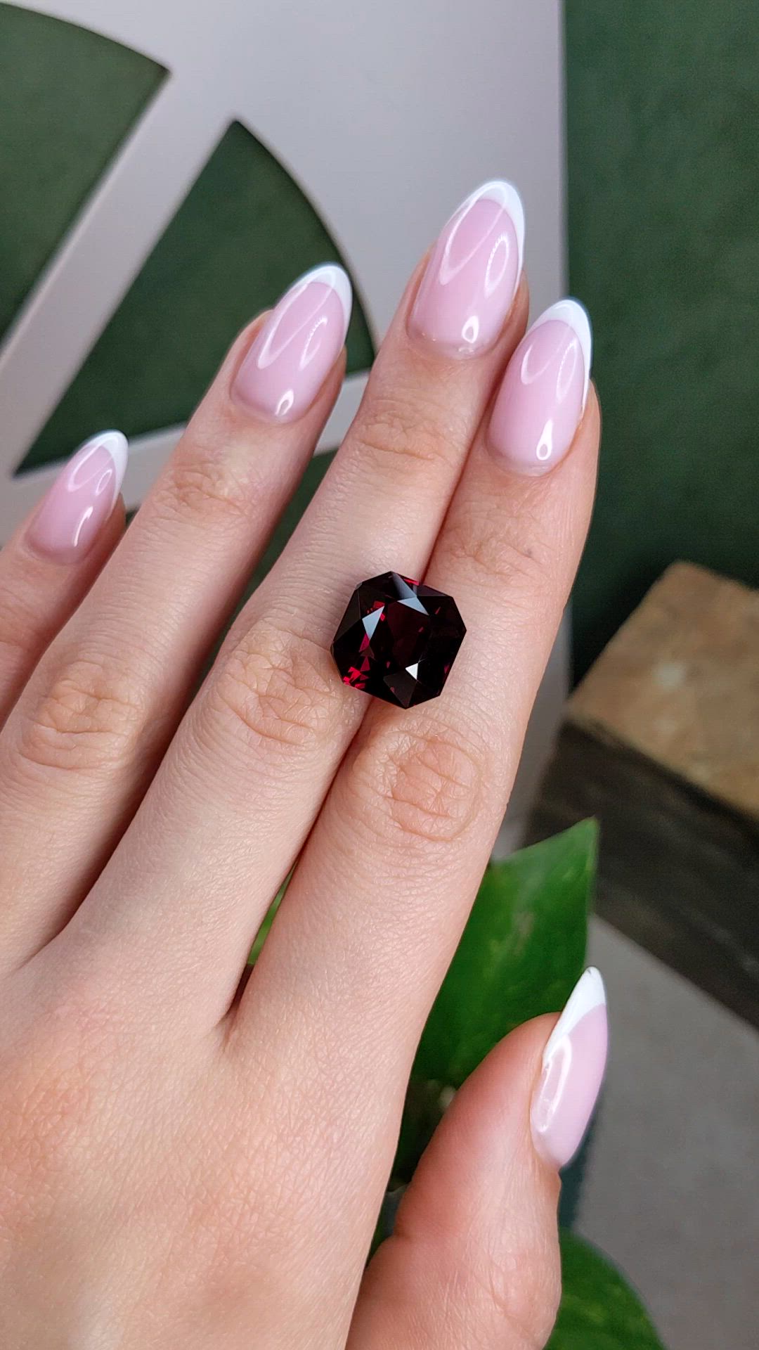 14.69 Ct. Red Garnet from Ceylon (Sri Lanka) Size Video