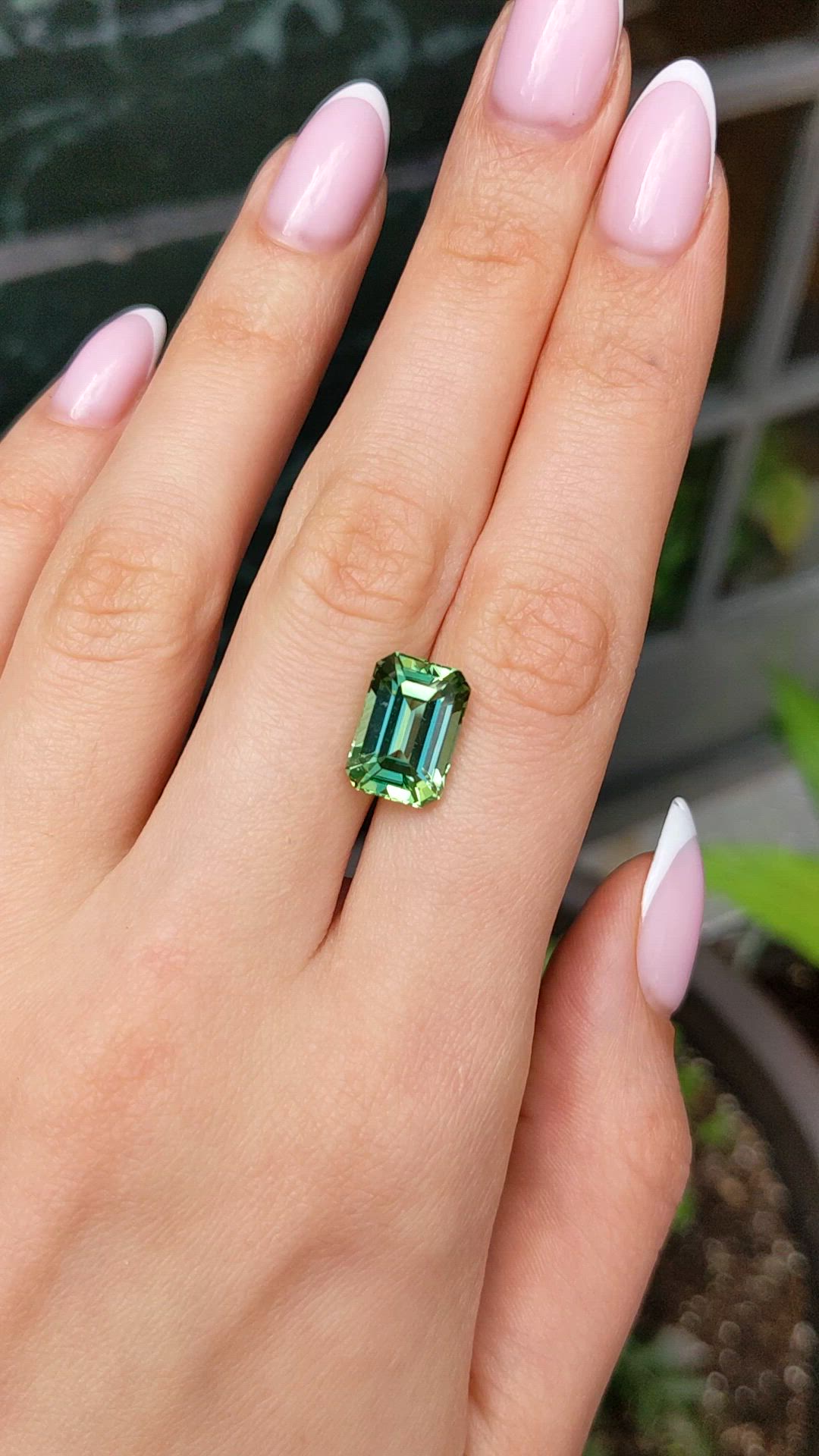 6.41 Ct. Yellowish Green Tourmaline from Ceylon (Sri Lanka) Size Video