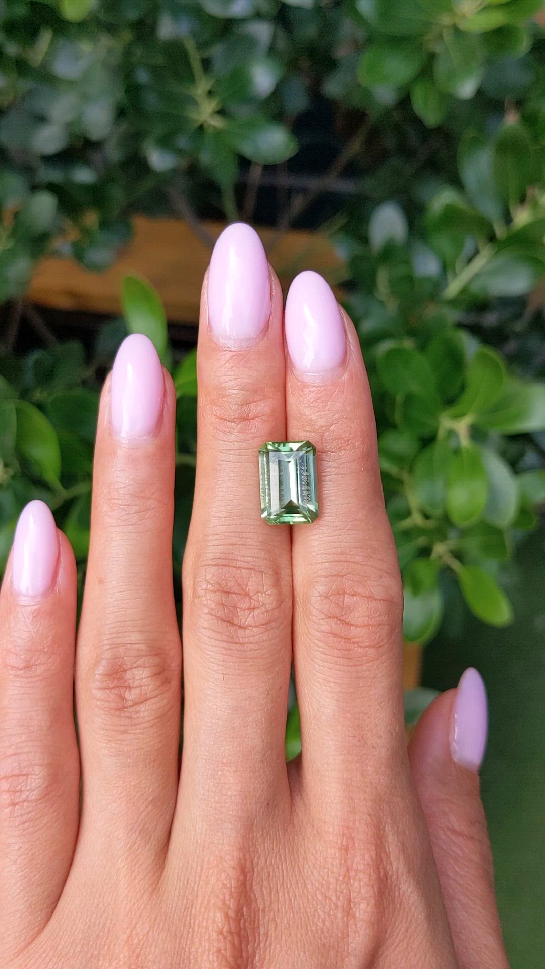 5.26 Ct. Yellowish Green Tourmaline from Ceylon (Sri Lanka) Size Video