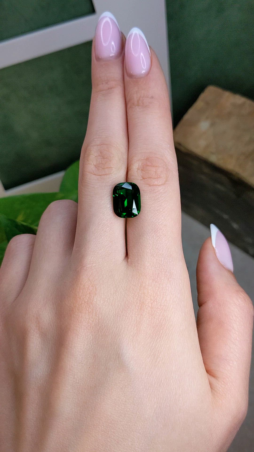 6.20 Ct. Green Chrome Tourmaline from Madagascar Size Video