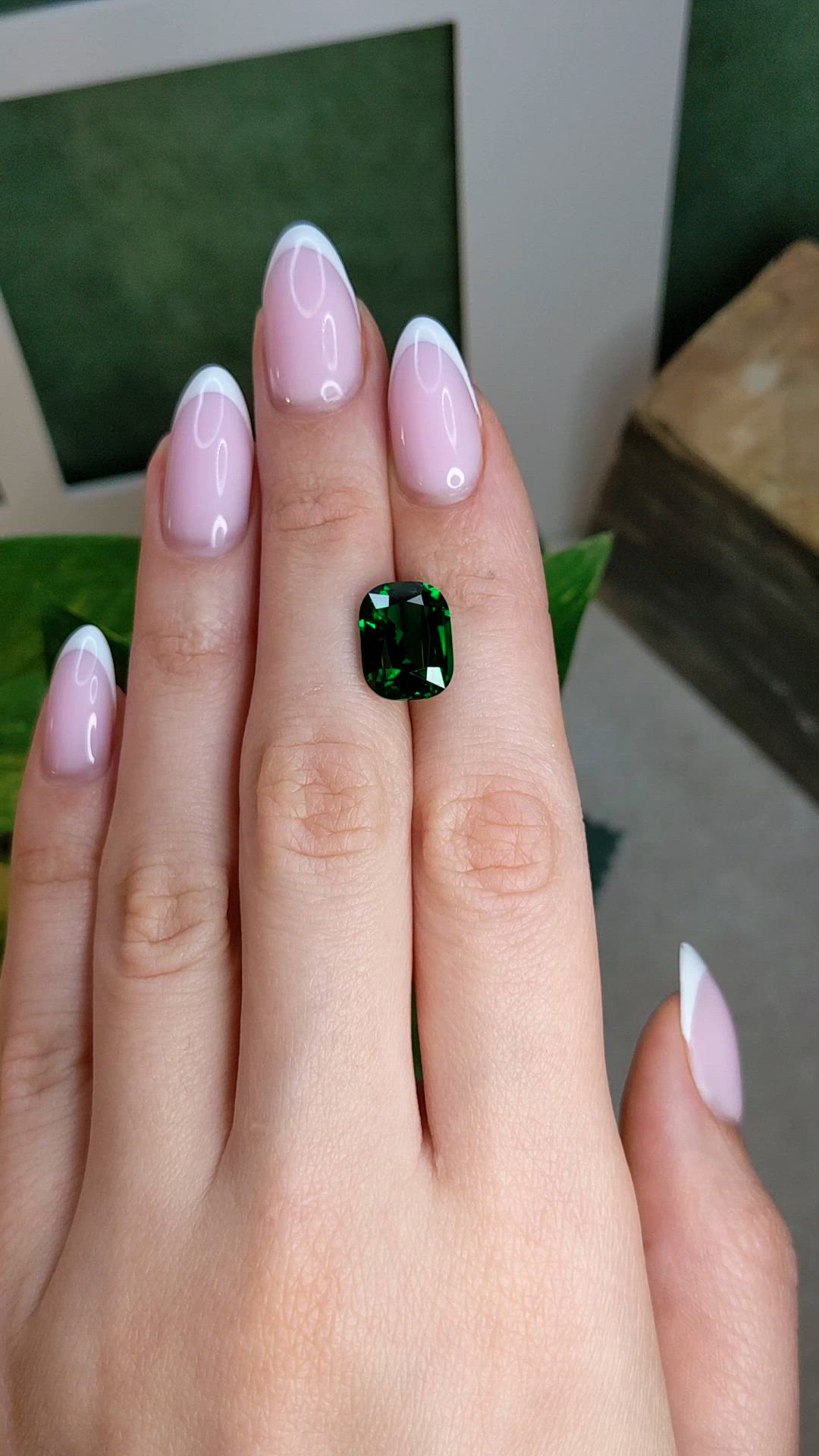 6.20 Ct. Green Chrome Tourmaline from Madagascar Size Video