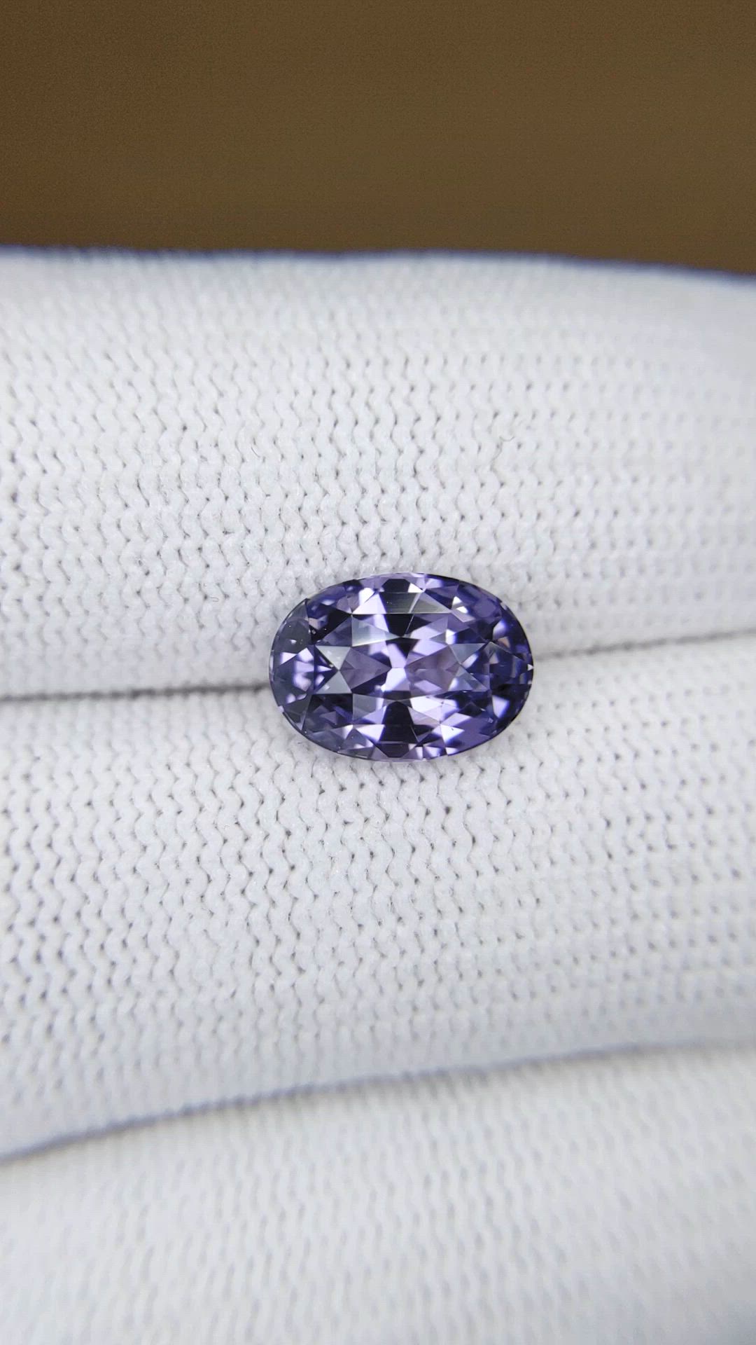 3.04 Ct. Violet Spinel from Ceylon (Sri Lanka) Size Video