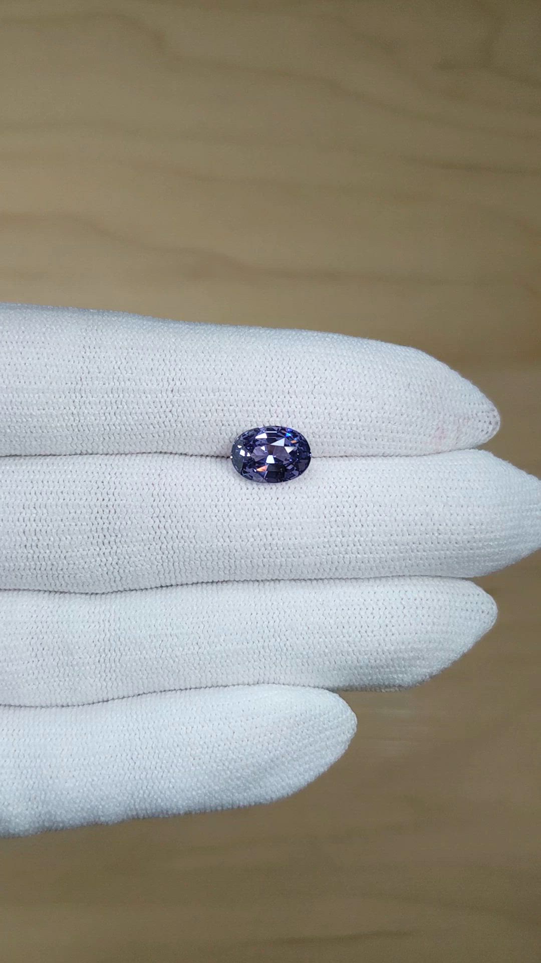 3.04 Ct. Violet Spinel from Ceylon (Sri Lanka) Size Video