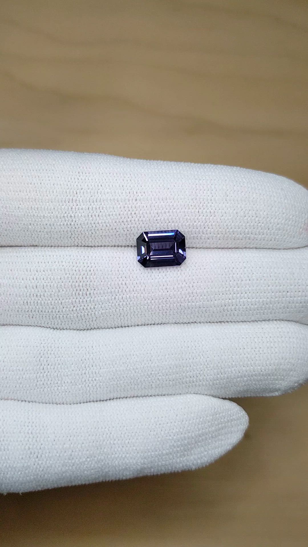 3.00 Ct. Bluish Purple Spinel from Ceylon (Sri Lanka) Size Video