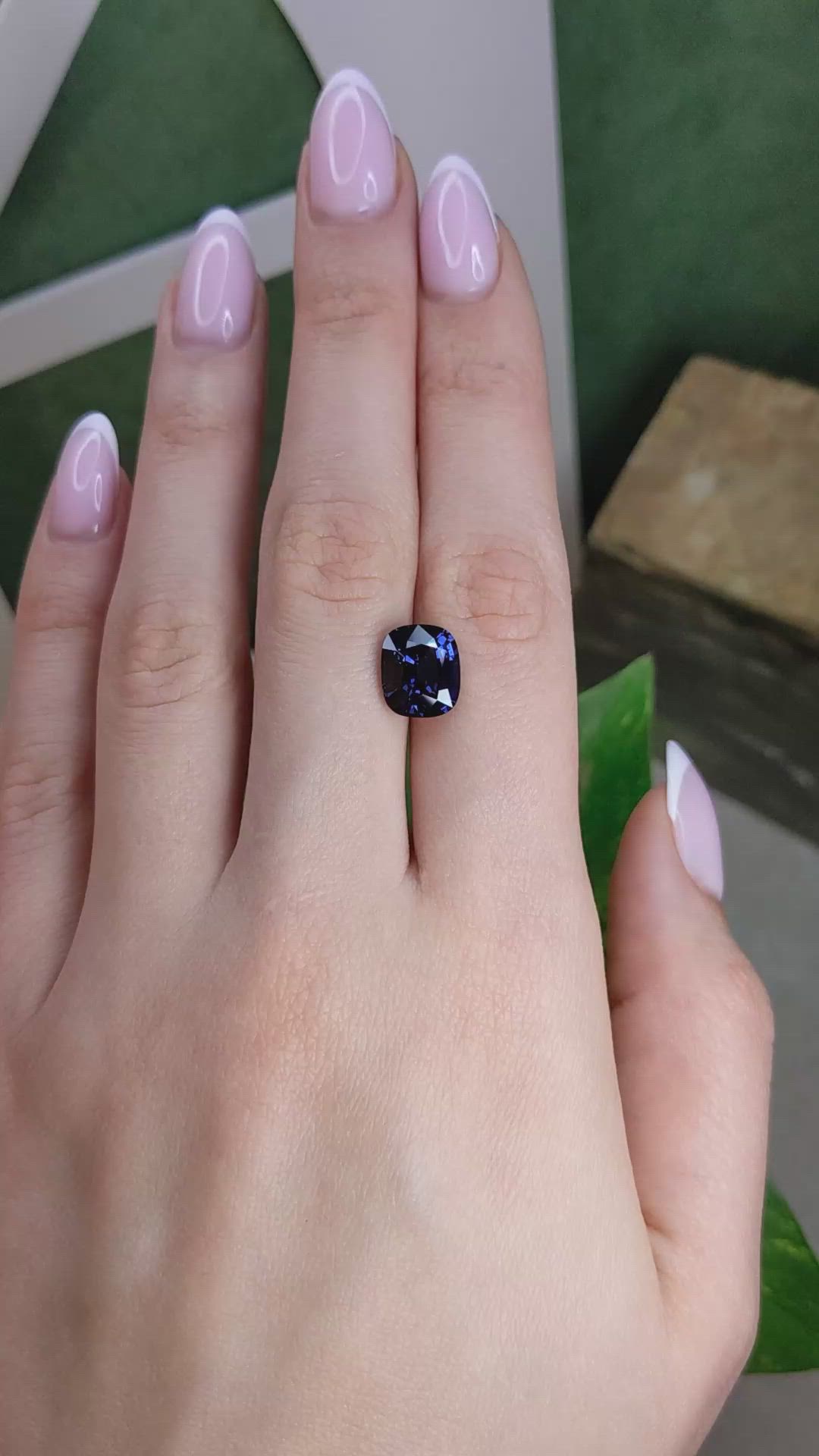 4.46 Ct. Purplish Blue Spinel from Ceylon (Sri Lanka) Size Video