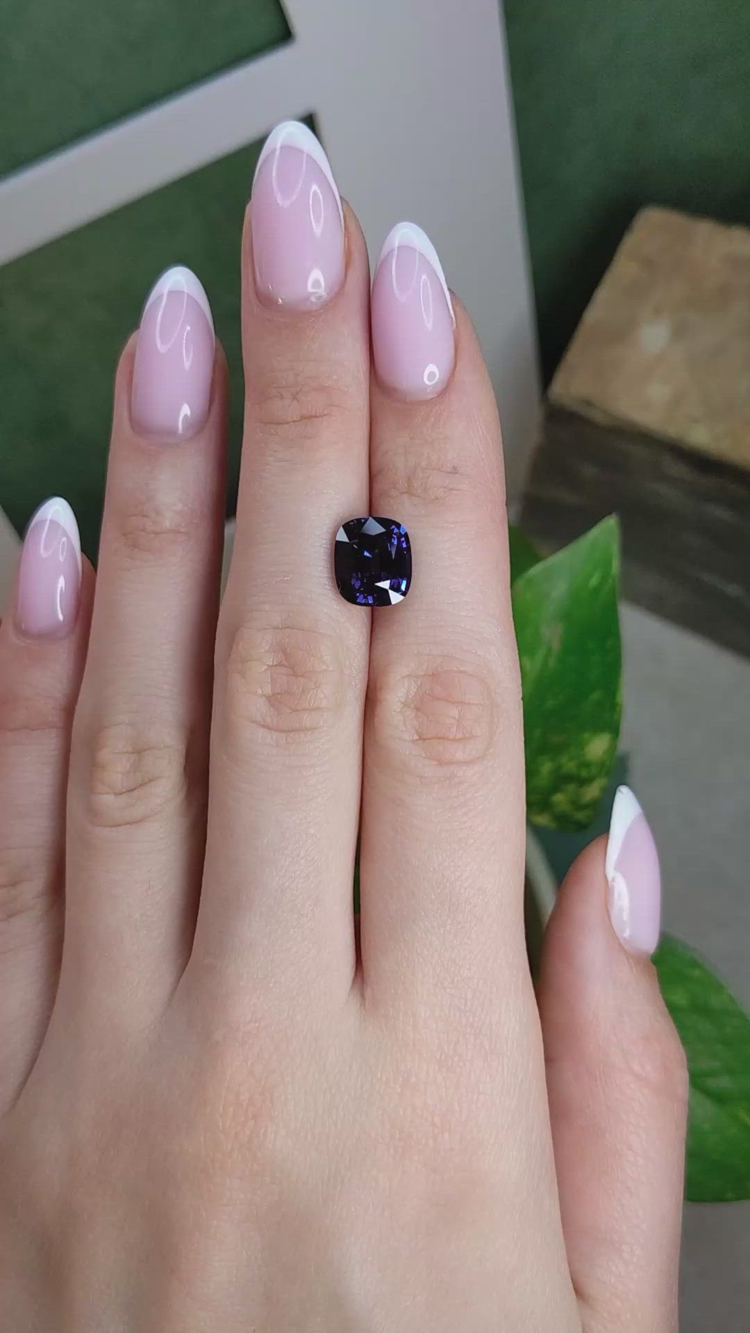 4.46 Ct. Purplish Blue Spinel from Ceylon (Sri Lanka) Size Video