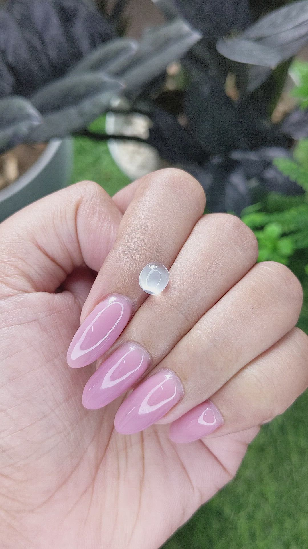 1.28 Ct. White Cabochon Moonstone from Ceylon (Sri Lanka) Size Video