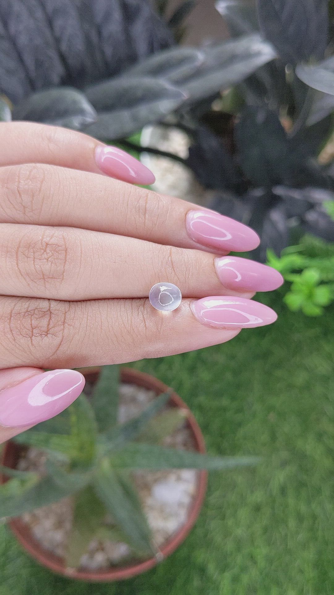 1.28 Ct. White Cabochon Moonstone from Ceylon (Sri Lanka) Size Video