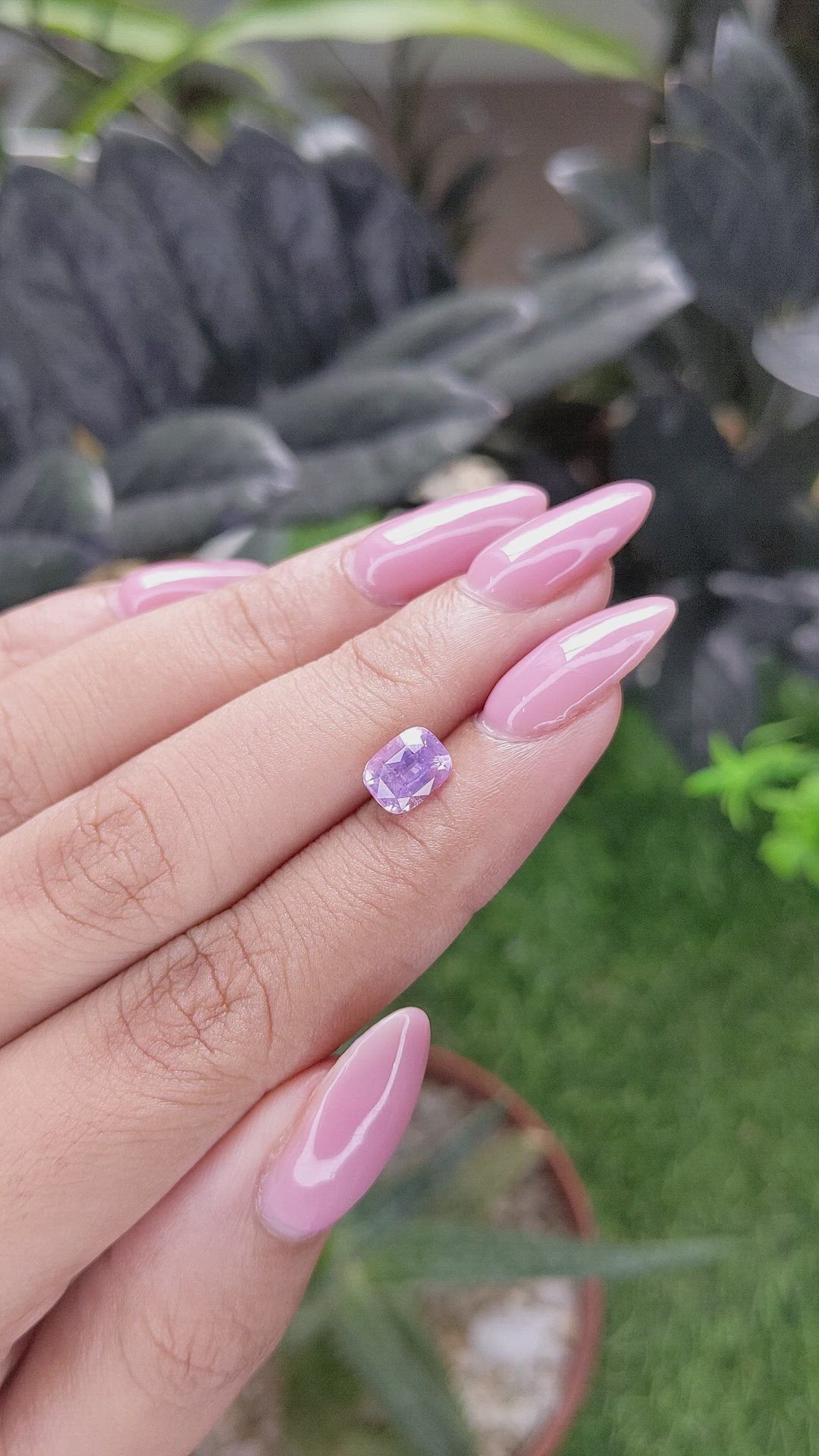 1.52 Ct. Pinkish Purple Spinel from Tanzania Size Video