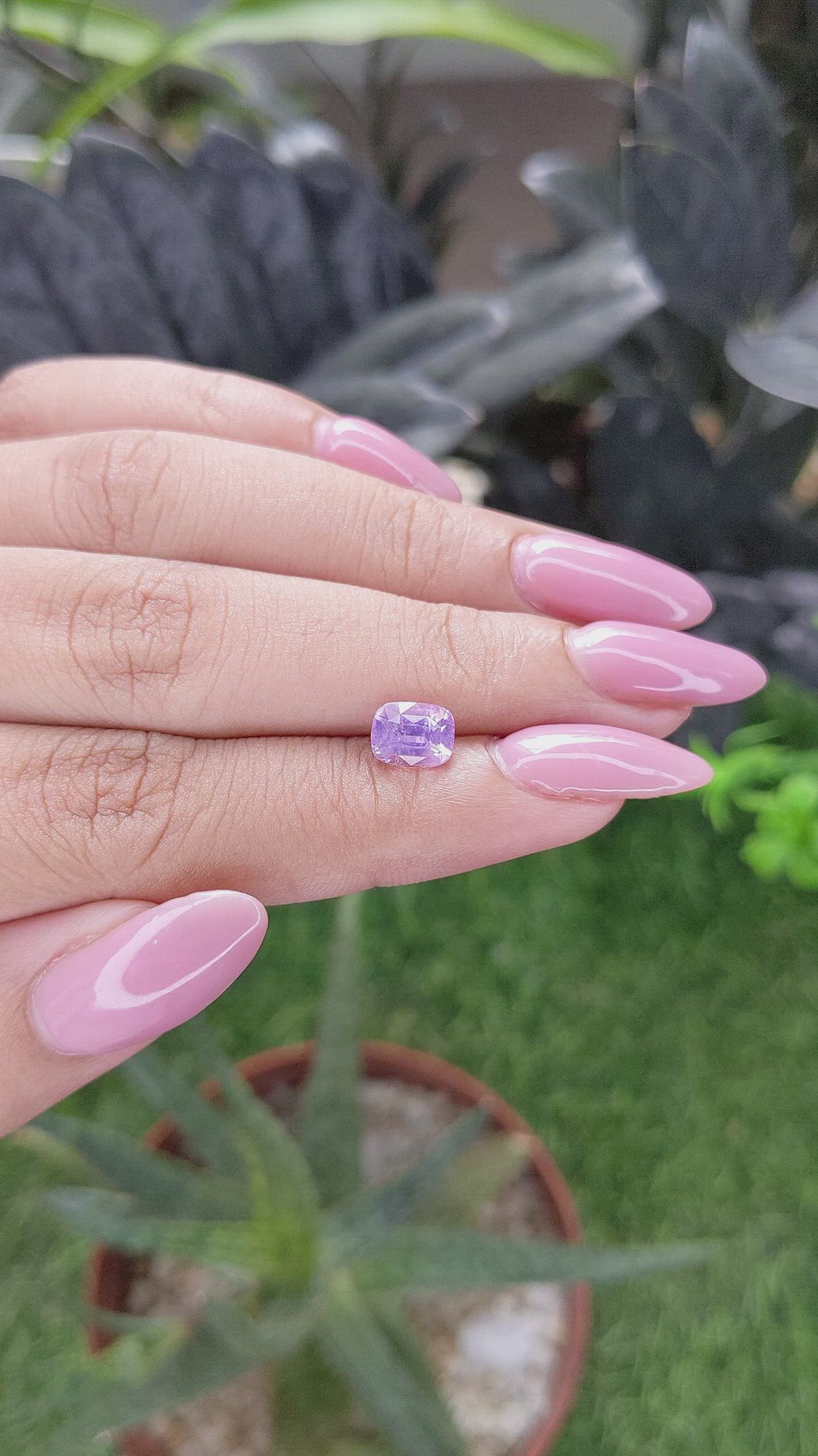 1.52 Ct. Pinkish Purple Spinel from Tanzania Size Video