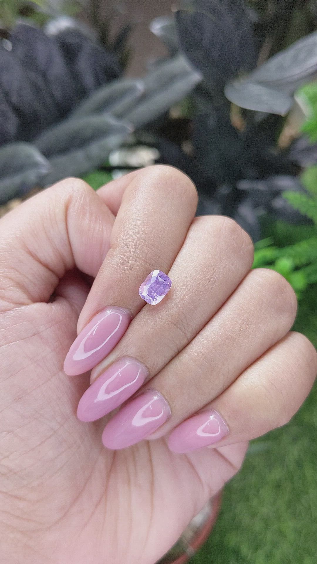 1.52 Ct. Pinkish Purple Spinel from Tanzania Size Video