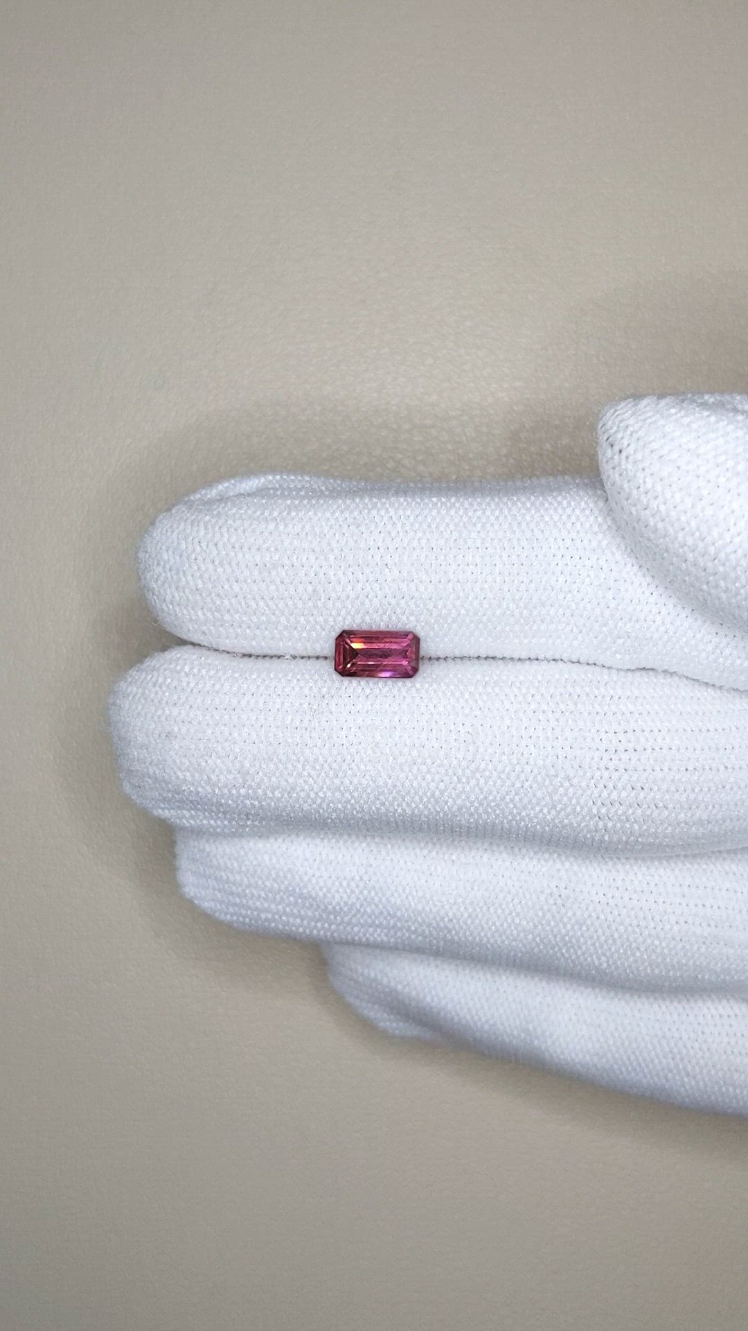 1.18 Ct. Reddish Pink Malaya Garnet from Tanzania Size Video