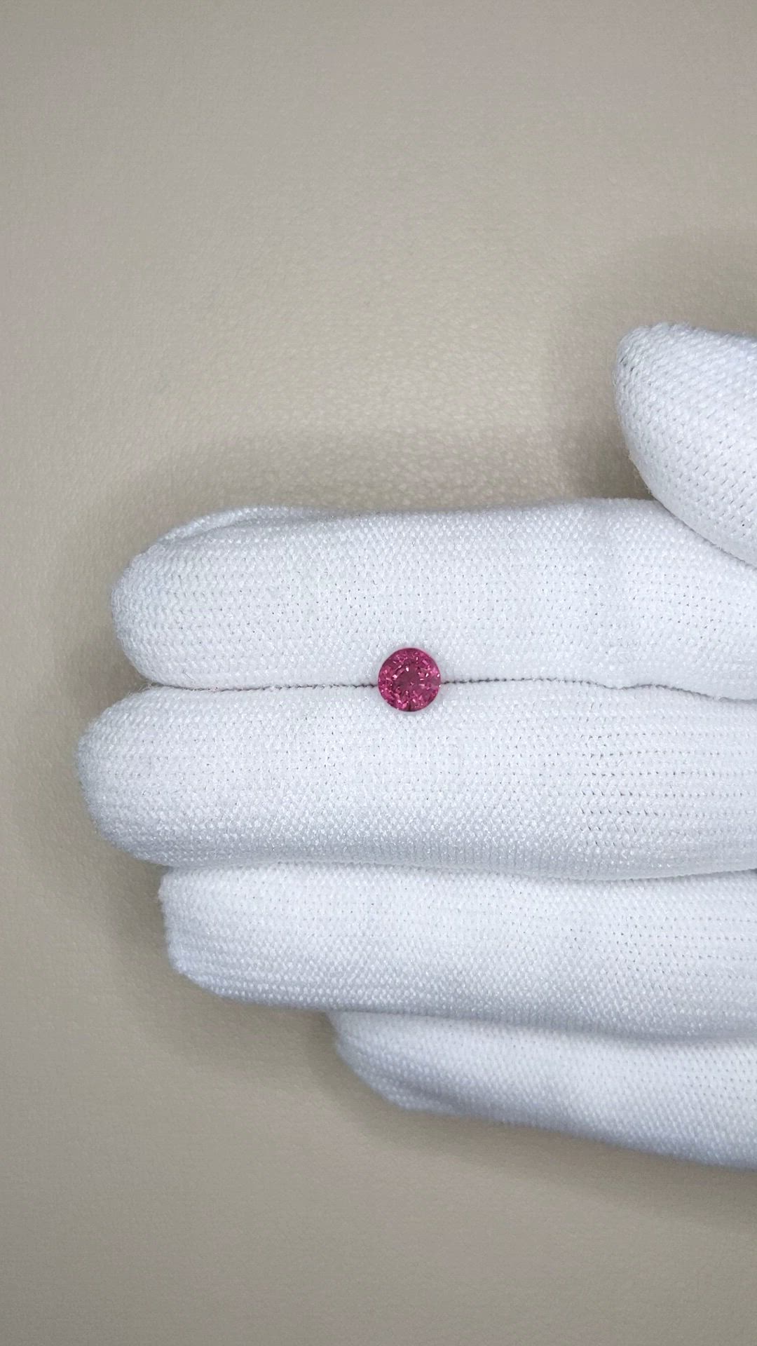 1.05 Ct. Pinkish Purple Rhodolite Garnet from Tanzania Size Video
