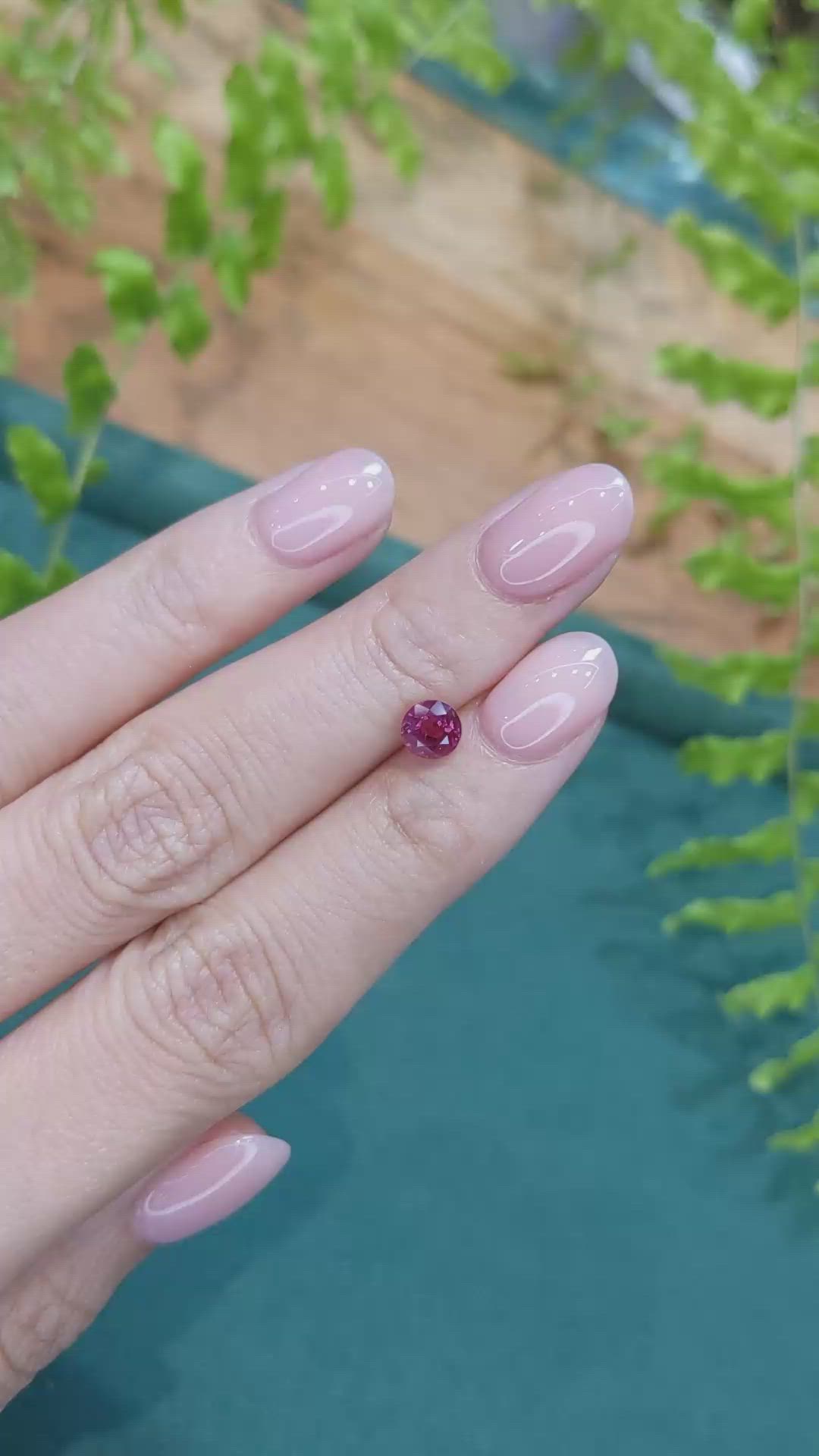 1.05 Ct. Pinkish Purple Rhodolite Garnet from Tanzania Size Video
