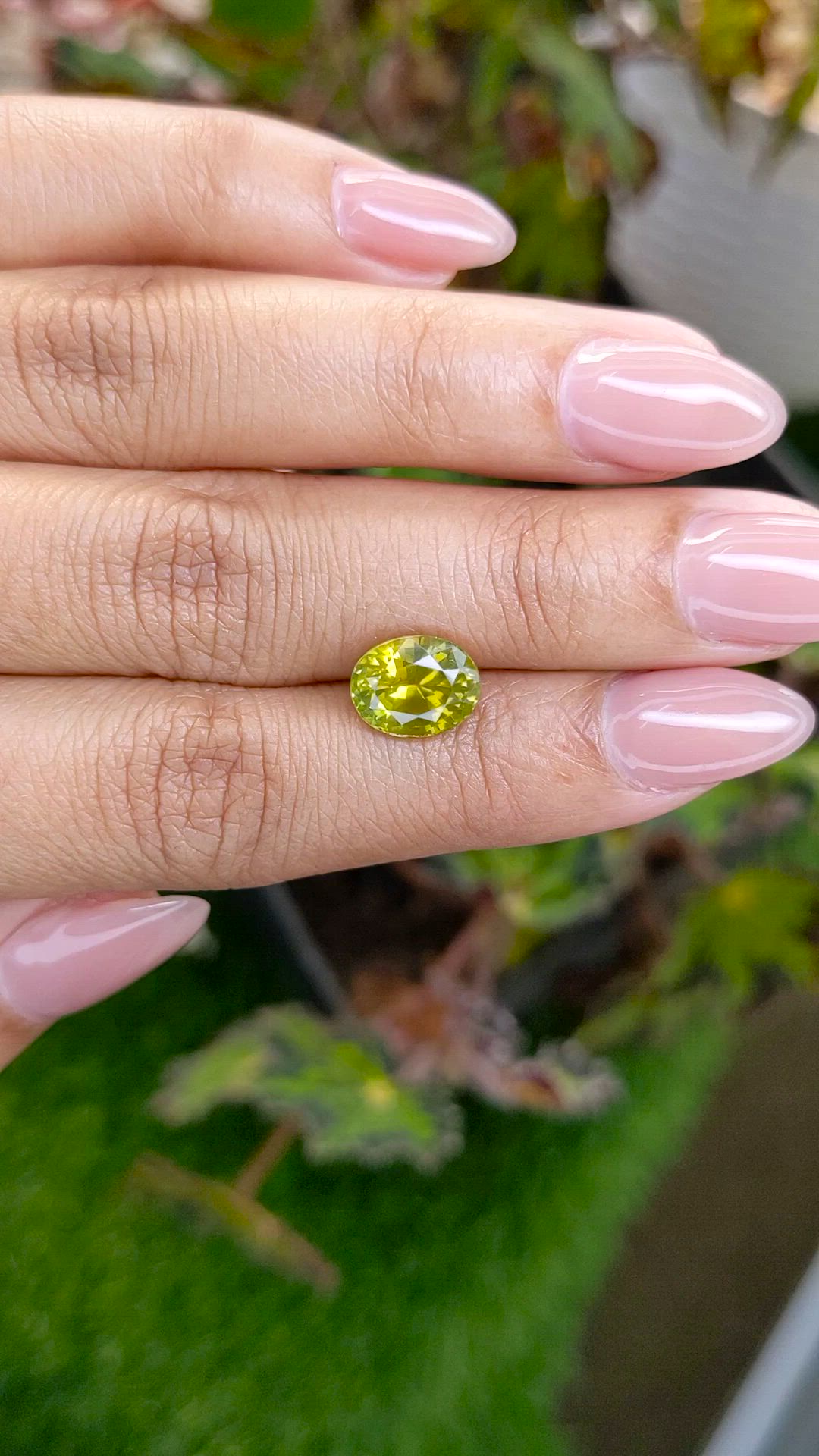 4.25 Ct. Greenish Yellow Zircon from Ceylon (Sri Lanka) Size Video