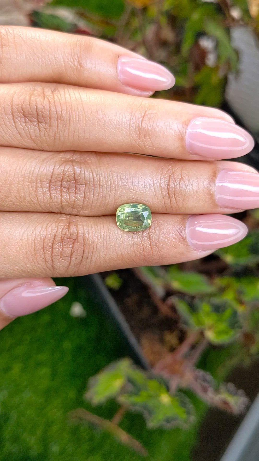 3.02 Ct. Yellowish Green Zircon from Ceylon (Sri Lanka) Size Video