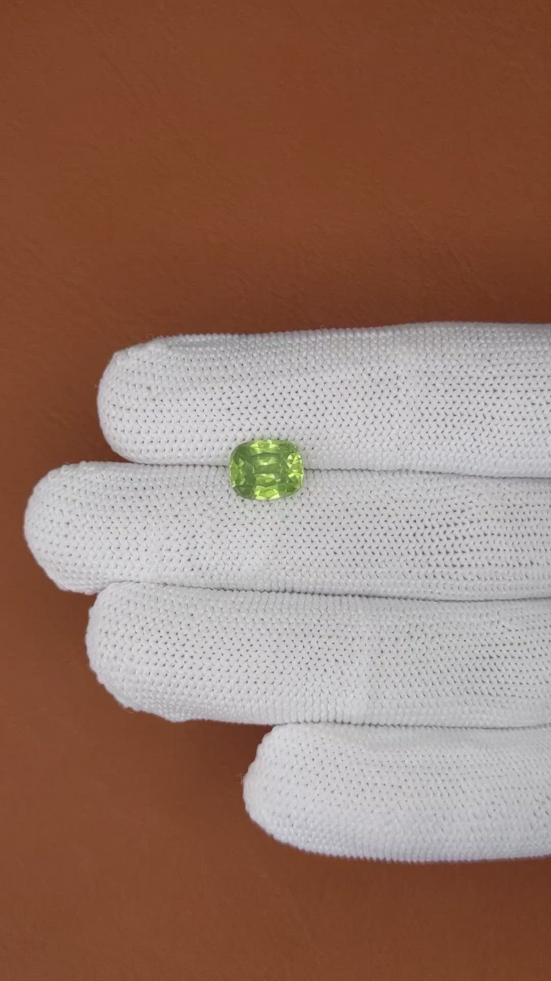 3.02 Ct. Yellowish Green Zircon from Ceylon (Sri Lanka) Size Video