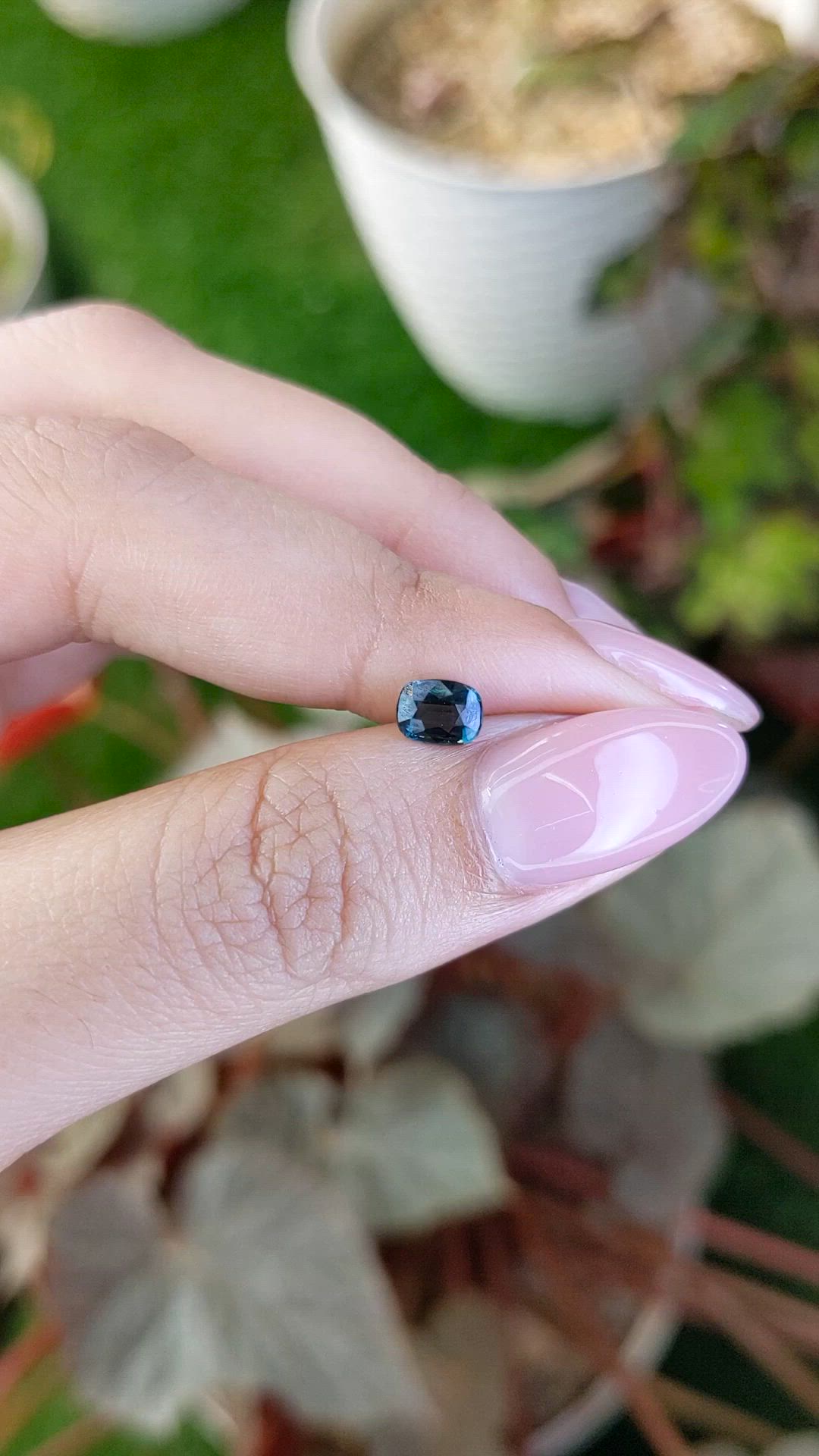 0.58 Ct. Greenish Blue Spinel from Ceylon (Sri Lanka) Size Video