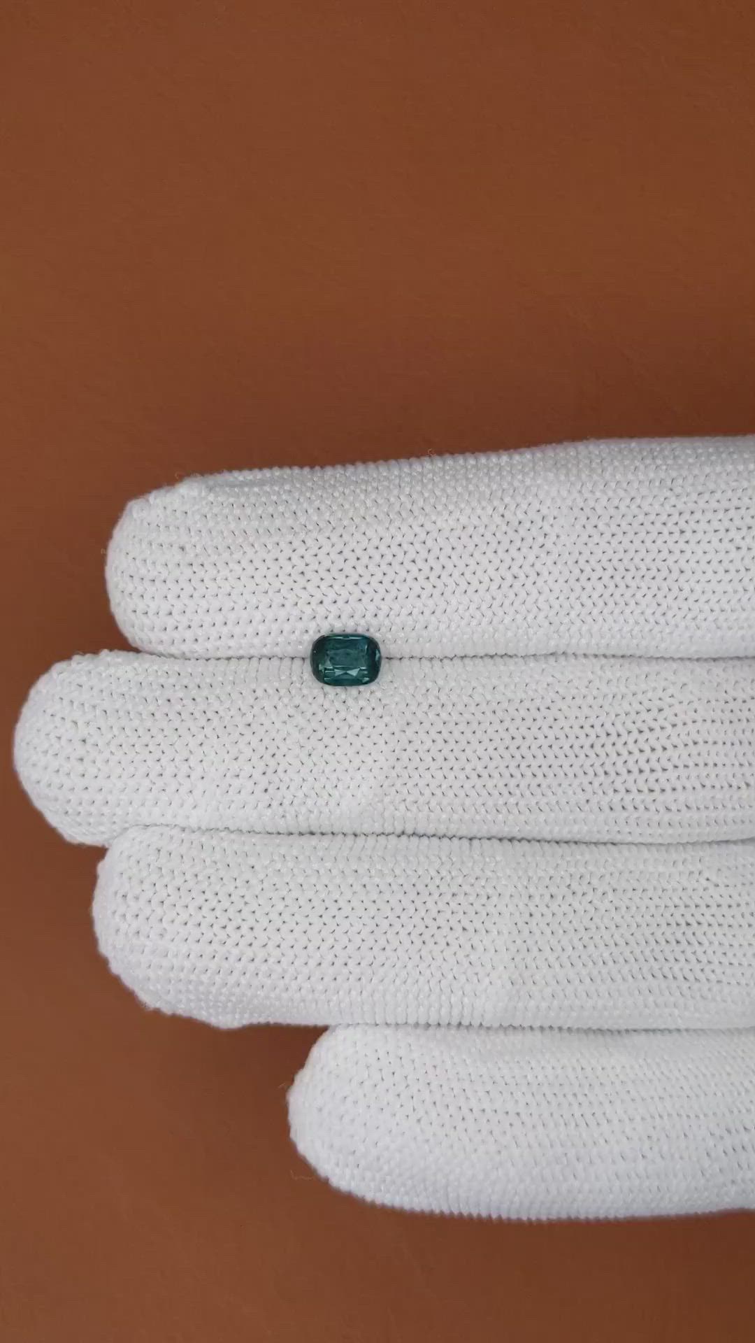 0.58 Ct. Greenish Blue Spinel from Ceylon (Sri Lanka) Size Video