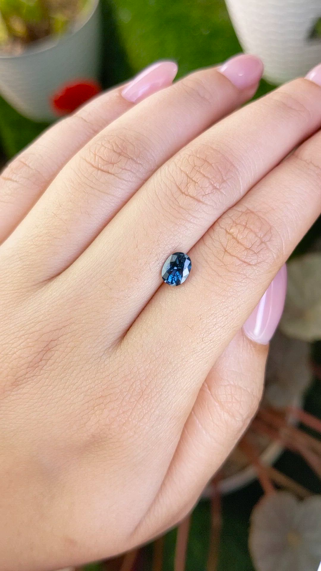 1.05 Ct. Blue Spinel from Ceylon (Sri Lanka) Size Video