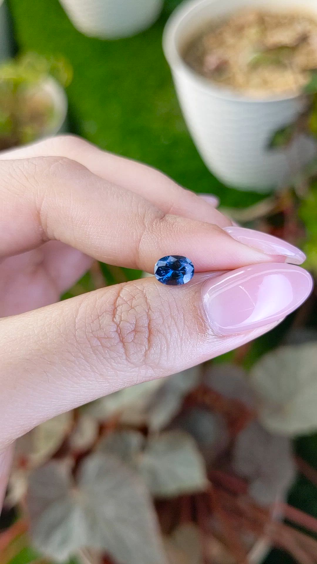 1.05 Ct. Blue Spinel from Ceylon (Sri Lanka) Size Video