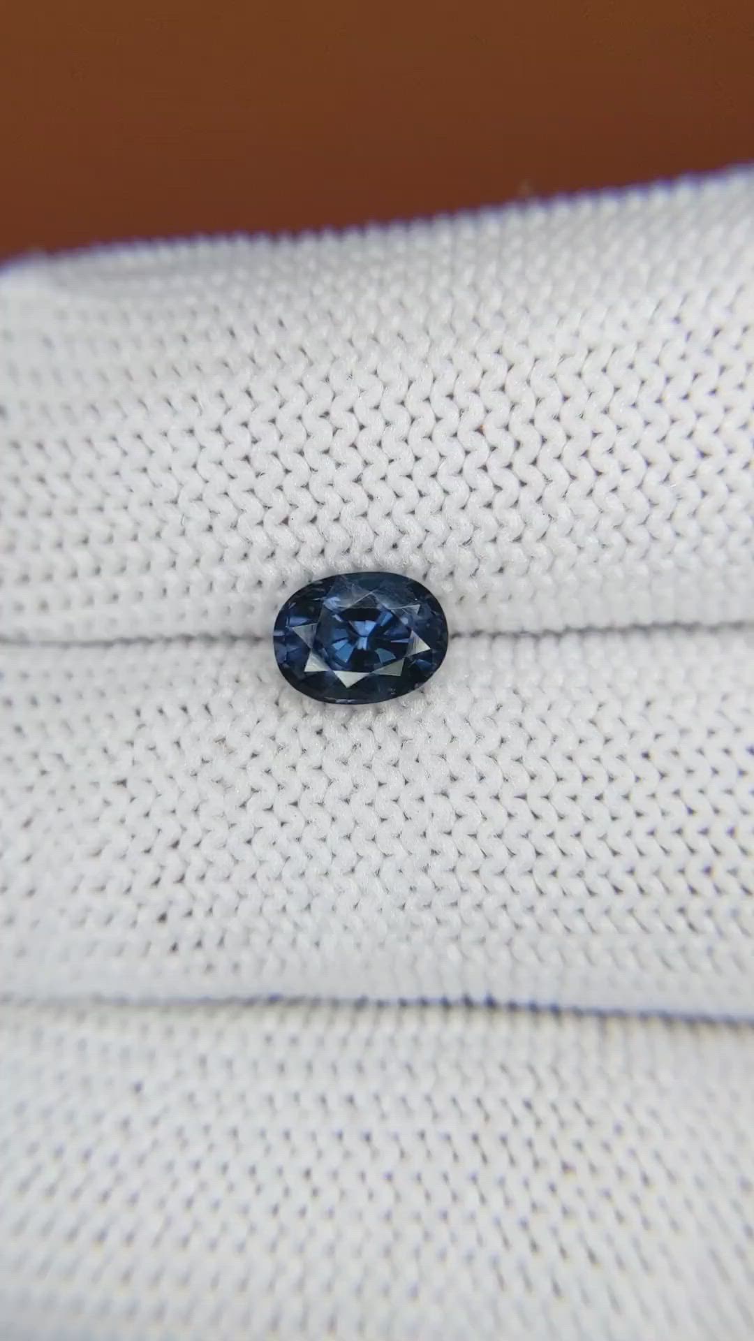 1.05 Ct. Blue Spinel from Ceylon (Sri Lanka) Size Video