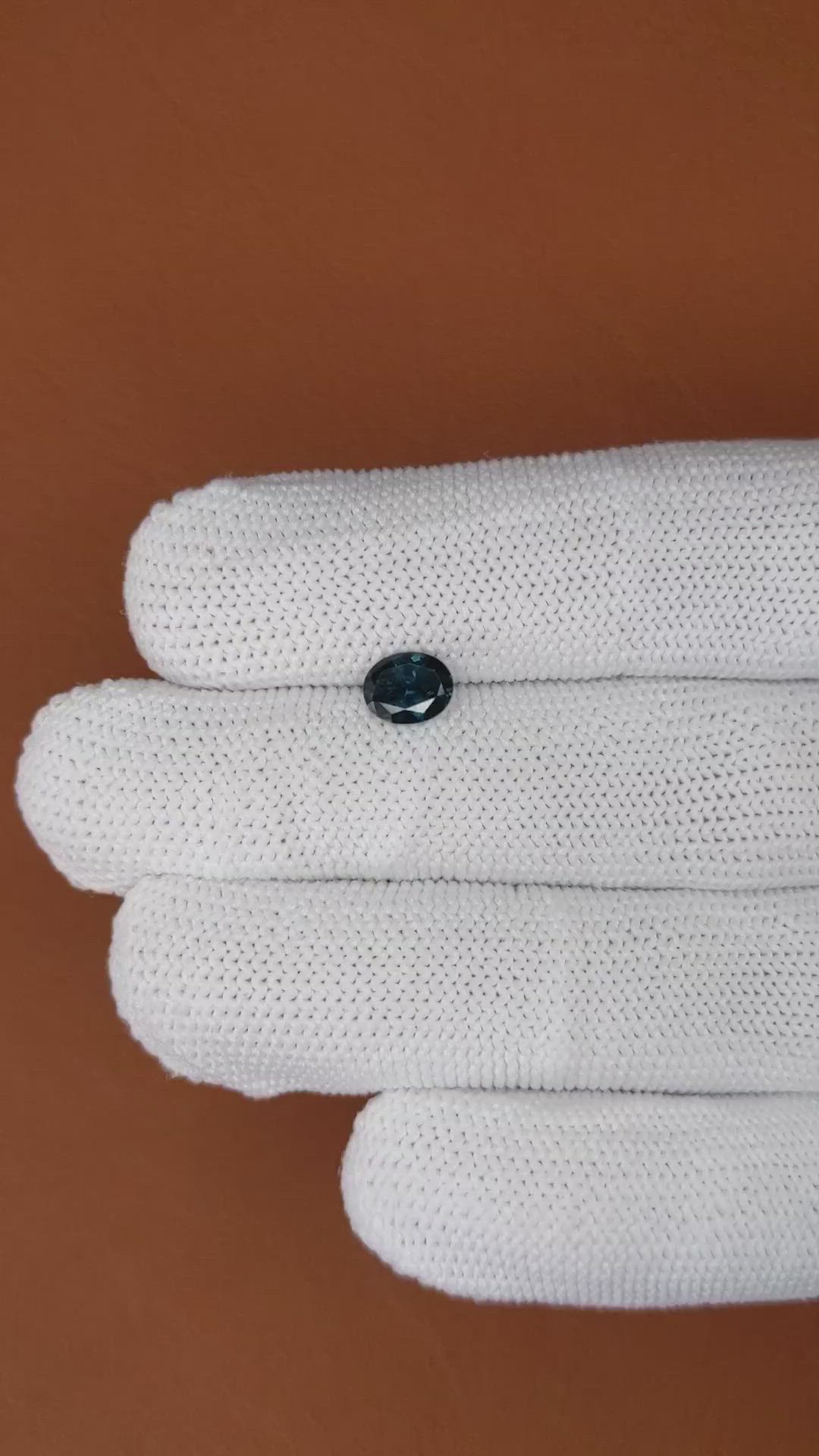 0.88 Ct. Blue Cobalt Spinel from Ceylon (Sri Lanka) Size Video